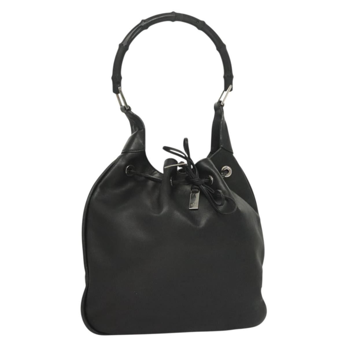 Gucci Gucci Vintage Bamboo Shoulder Leather Size ONE SIZE - 1 Thumbnail