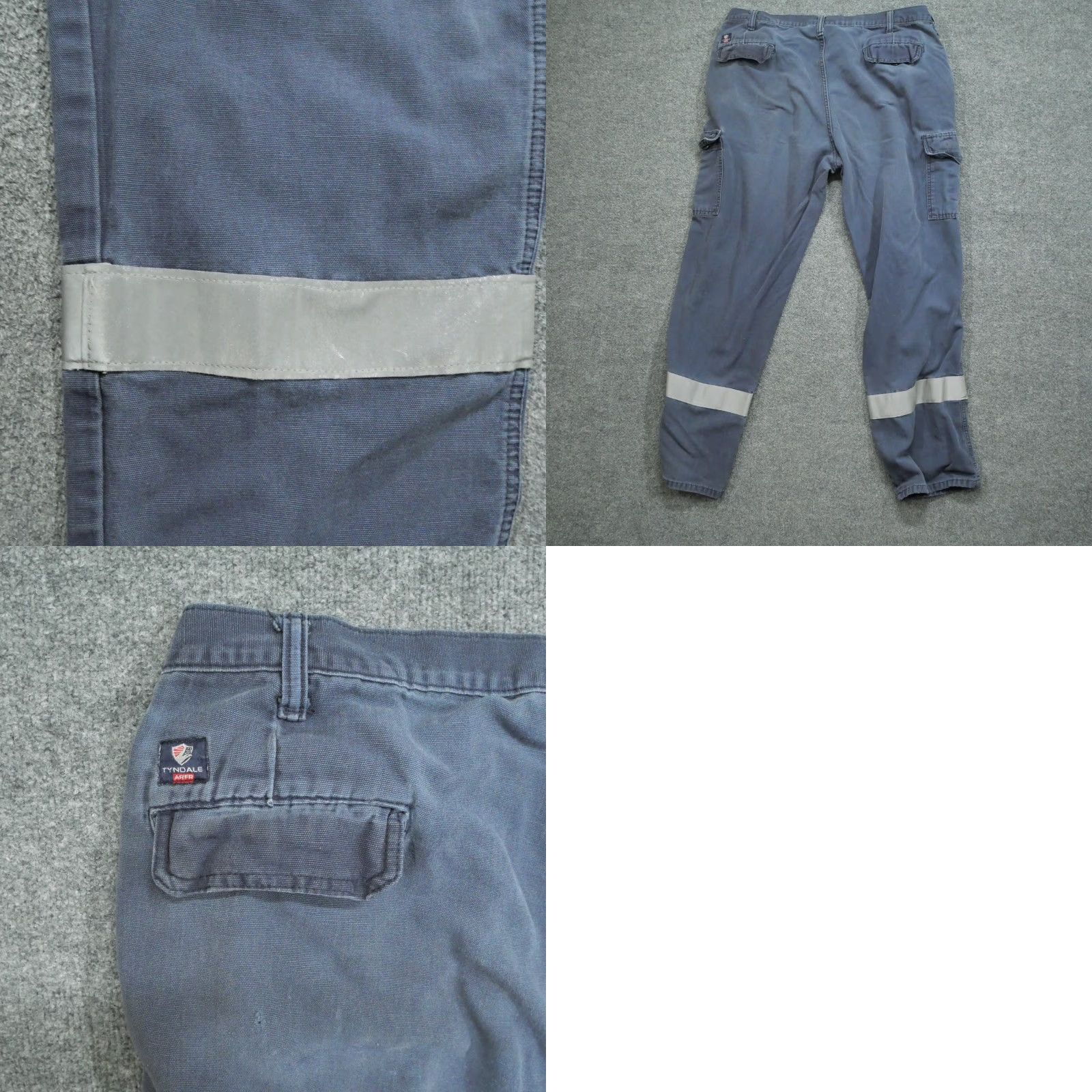 Vintage Tyndale Pants Mens 42x34 Blue Cargo Flame-Resistant Reflective Workwear Casual Pants Size US 40 / EU 56 - 9 Thumbnail