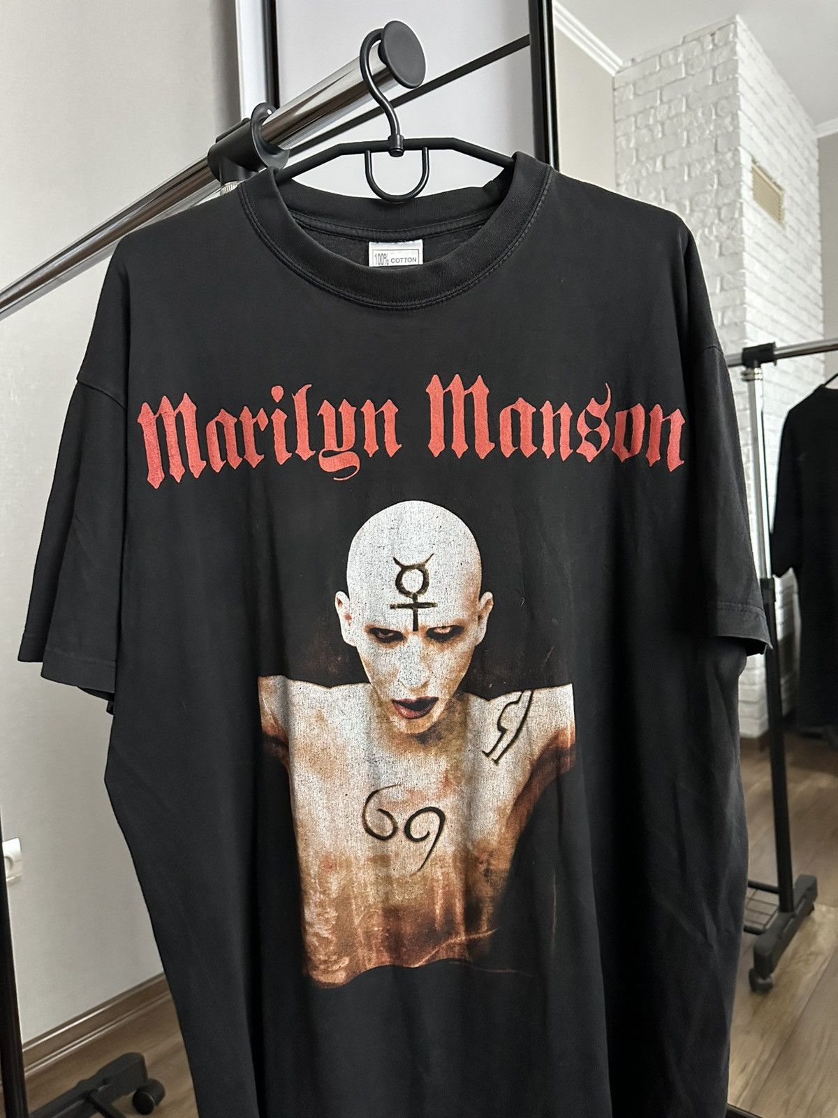 Marilyn Manson 2001 Marilyn Manson Vintage Rock Band T-Shirt Tee Size US XL / EU 56 / 4 - 5 Thumbnail