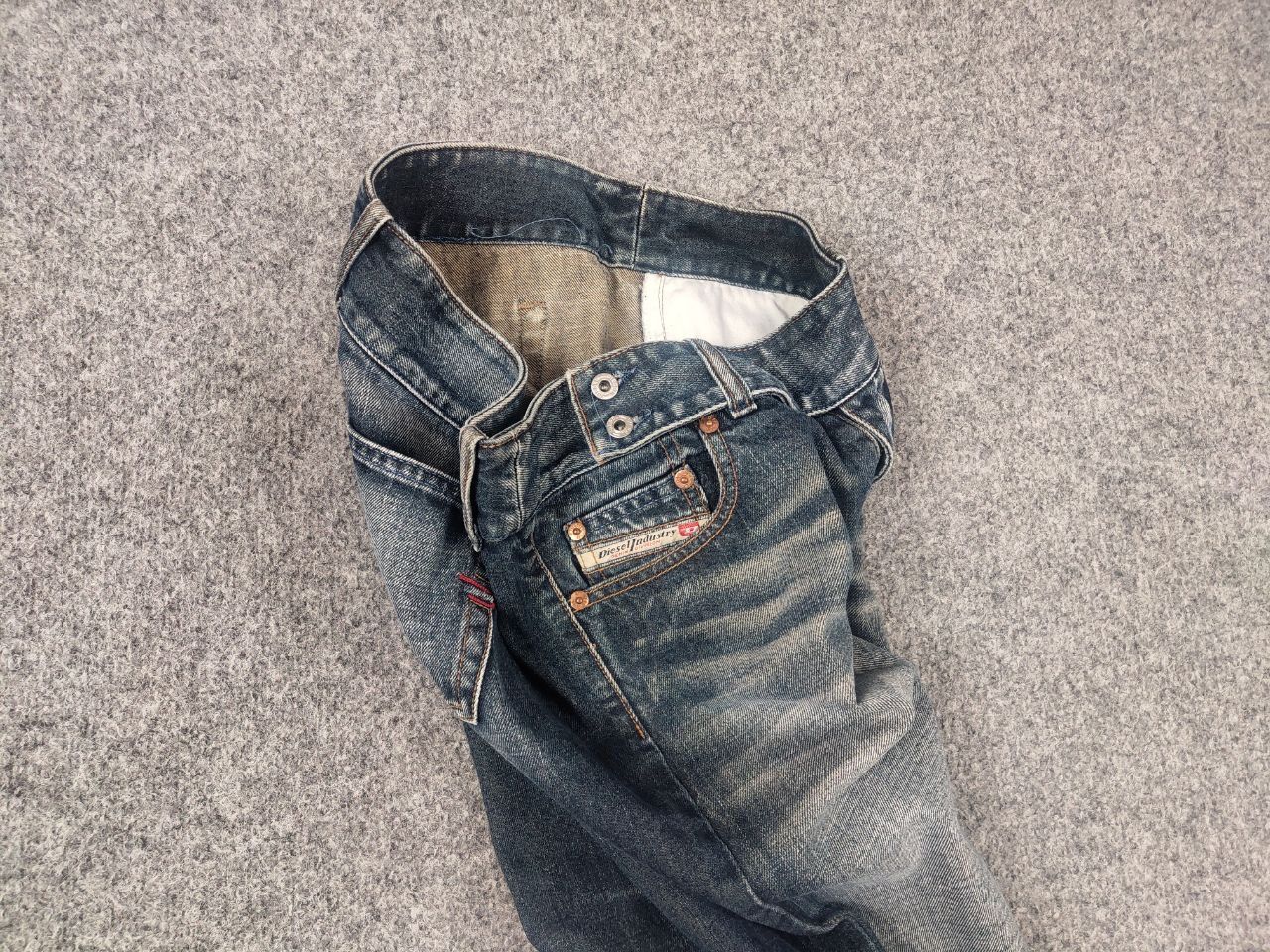 Diesel Vintage Diesel Belted low Rise jeans Flared bootcut Y2K Size 29" - 4 Thumbnail