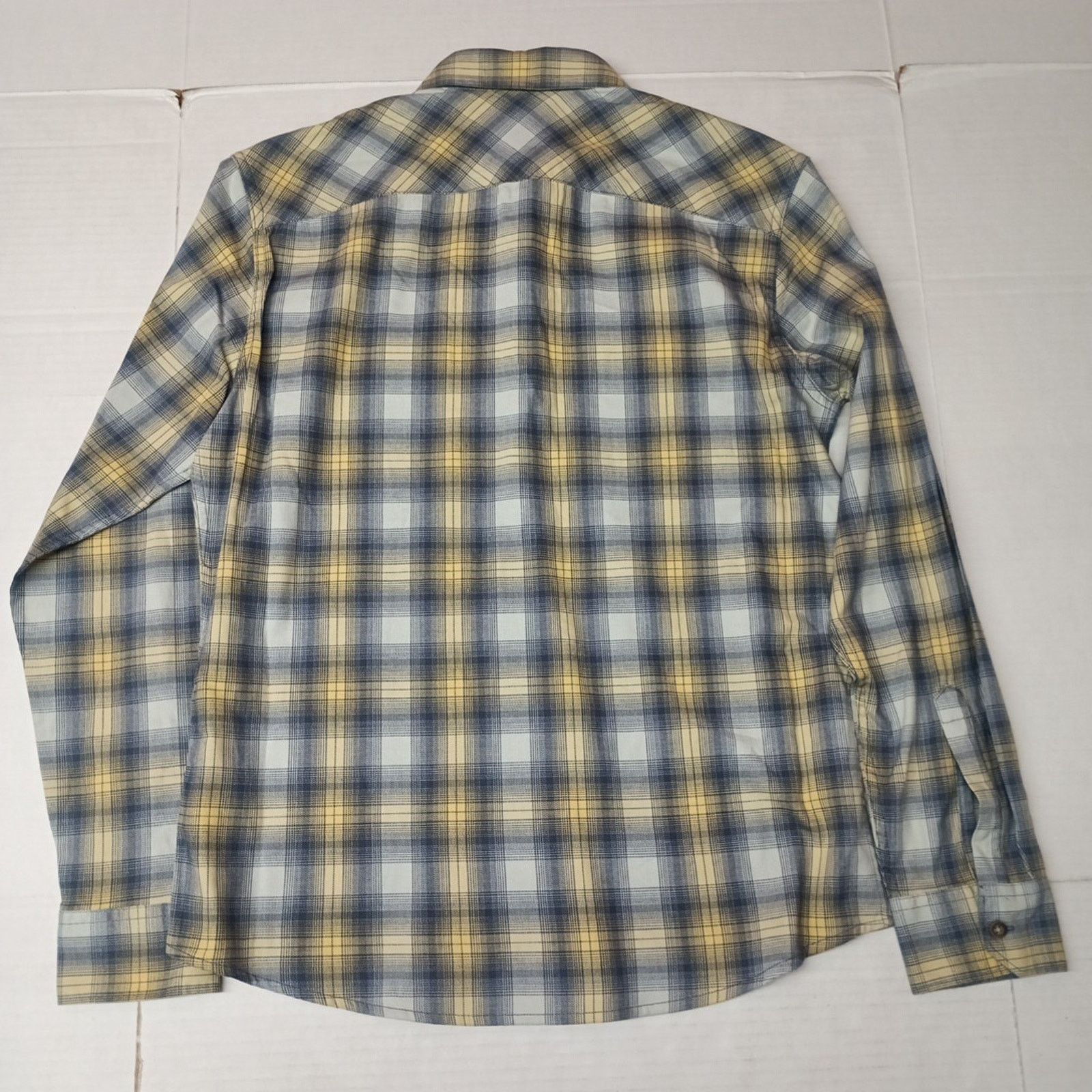 Wrangler Wrangler Cowboy Wash Shirt Mens Size M Sky Blue Yellow Plaid Size US M / EU 48-50 / 2 - 8 Thumbnail