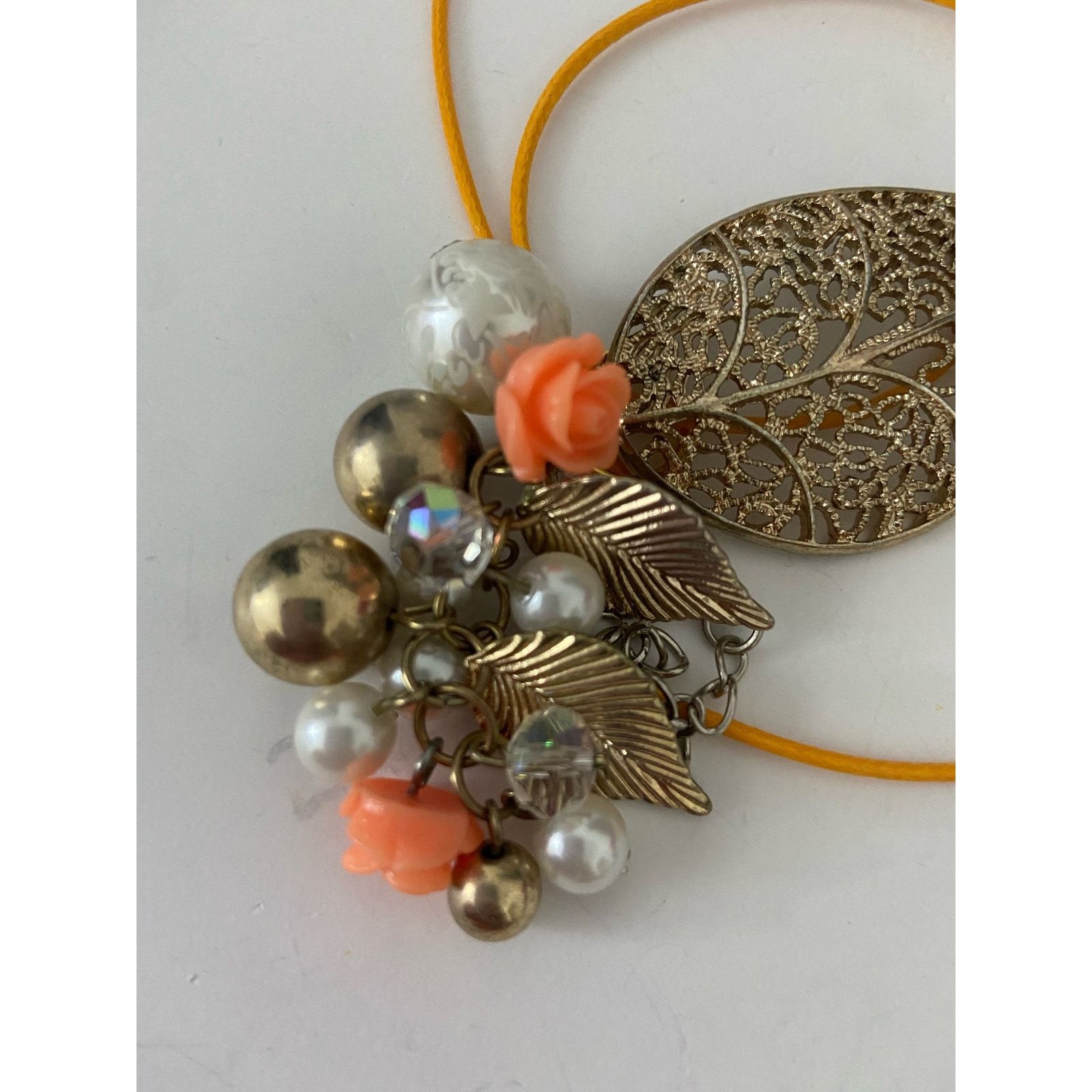 Handmade leaf pendant necklace Size ONE SIZE - 2 Thumbnail
