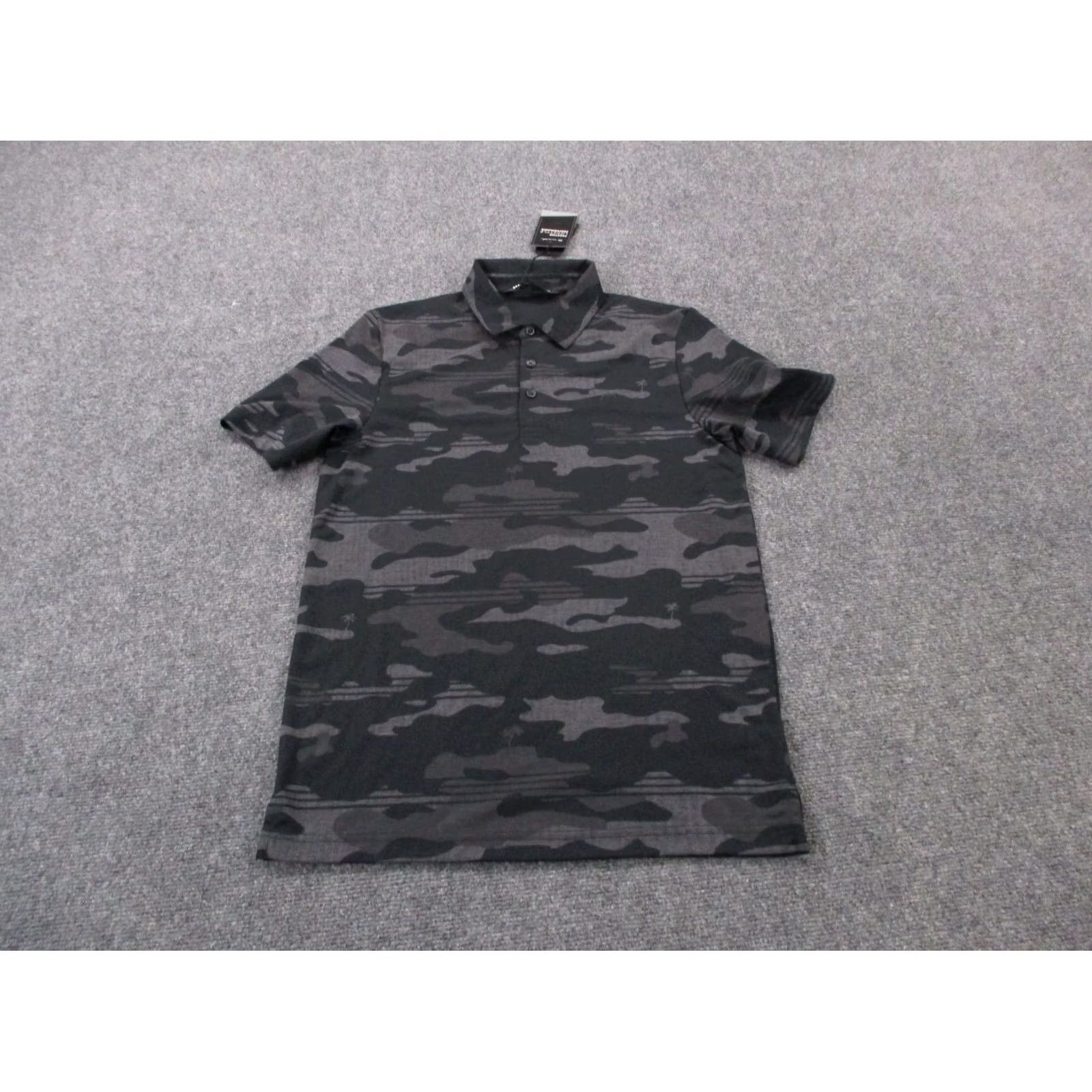 TravisMathew Travis Mathew Shirt Mens S Gray Camo Golf Polo Performance Sport Stretch NEW Size US S / EU 44-46 / 1 - 2 Thumbnail