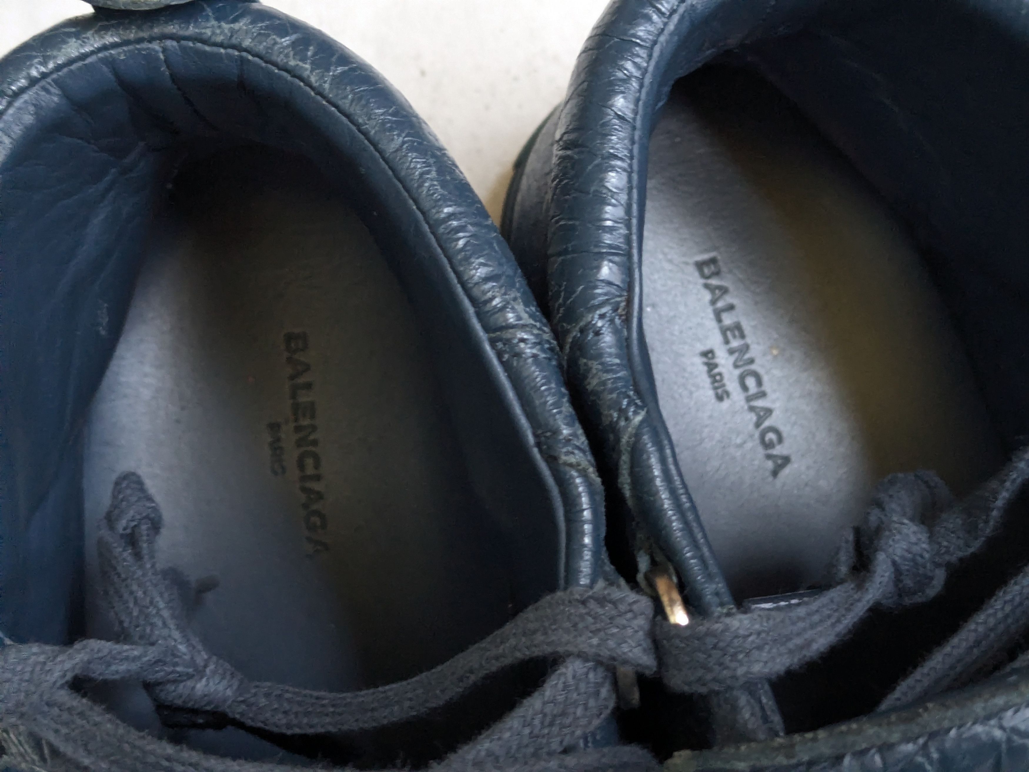 Balenciaga Balenciaga Arena Sneakers Blue 11 High Tops Leather Size US 12 / EU 45 - 4 Thumbnail