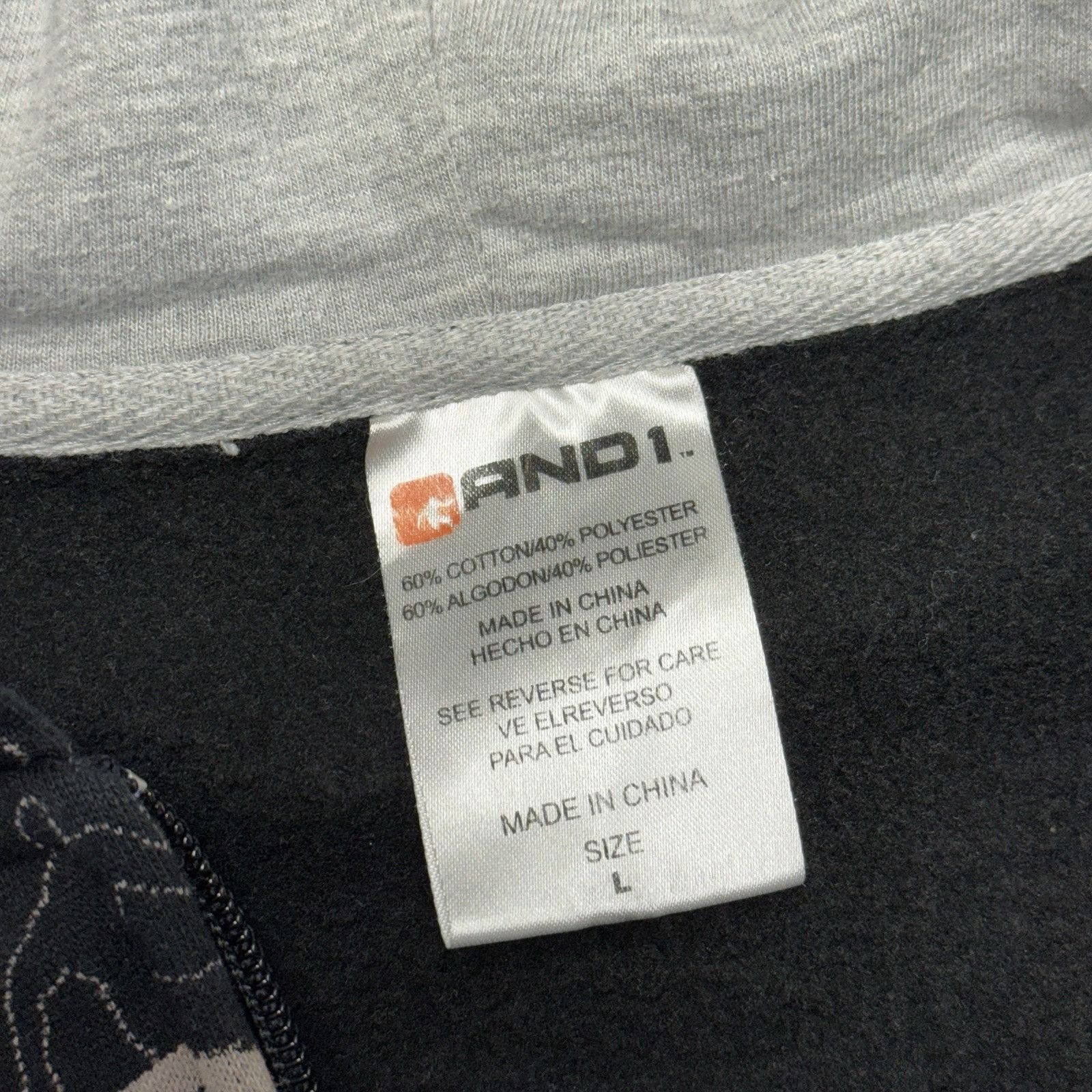 Vintage Vintage AND1 Hoodie Sweatshirt Y2K Basketball AOP Zip Mens L Size US L / EU 52-54 / 3 - 5 Thumbnail