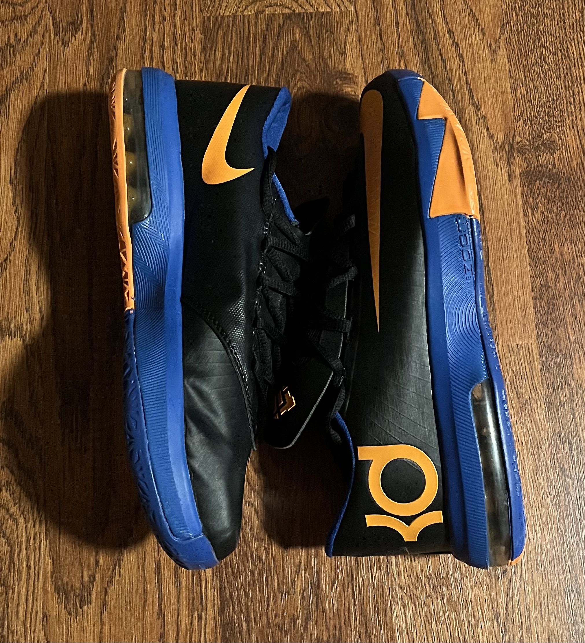 Nike Nike KD 6 OKC Black Team Orange Photo Blue Basketball Shoes Size US 7.5 / EU 40-41 - 4 Thumbnail
