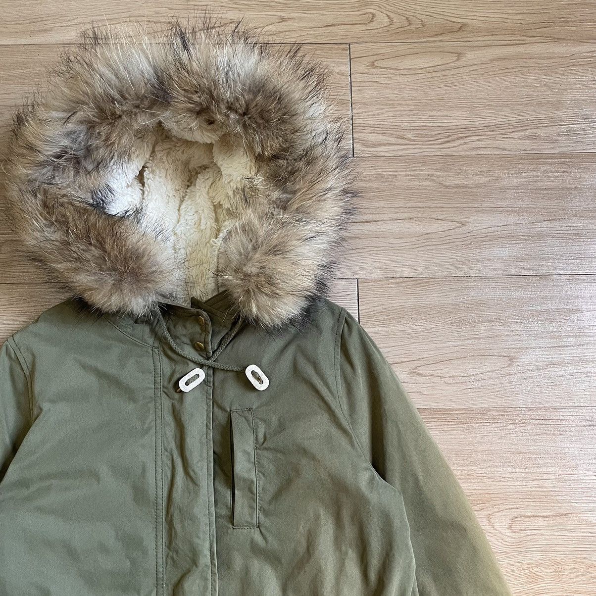 Le Grande Bleu (L.G.B.) Y2K fur Military Parka jacket LGB Goa Size US M / EU 48-50 / 2 - 4 Thumbnail