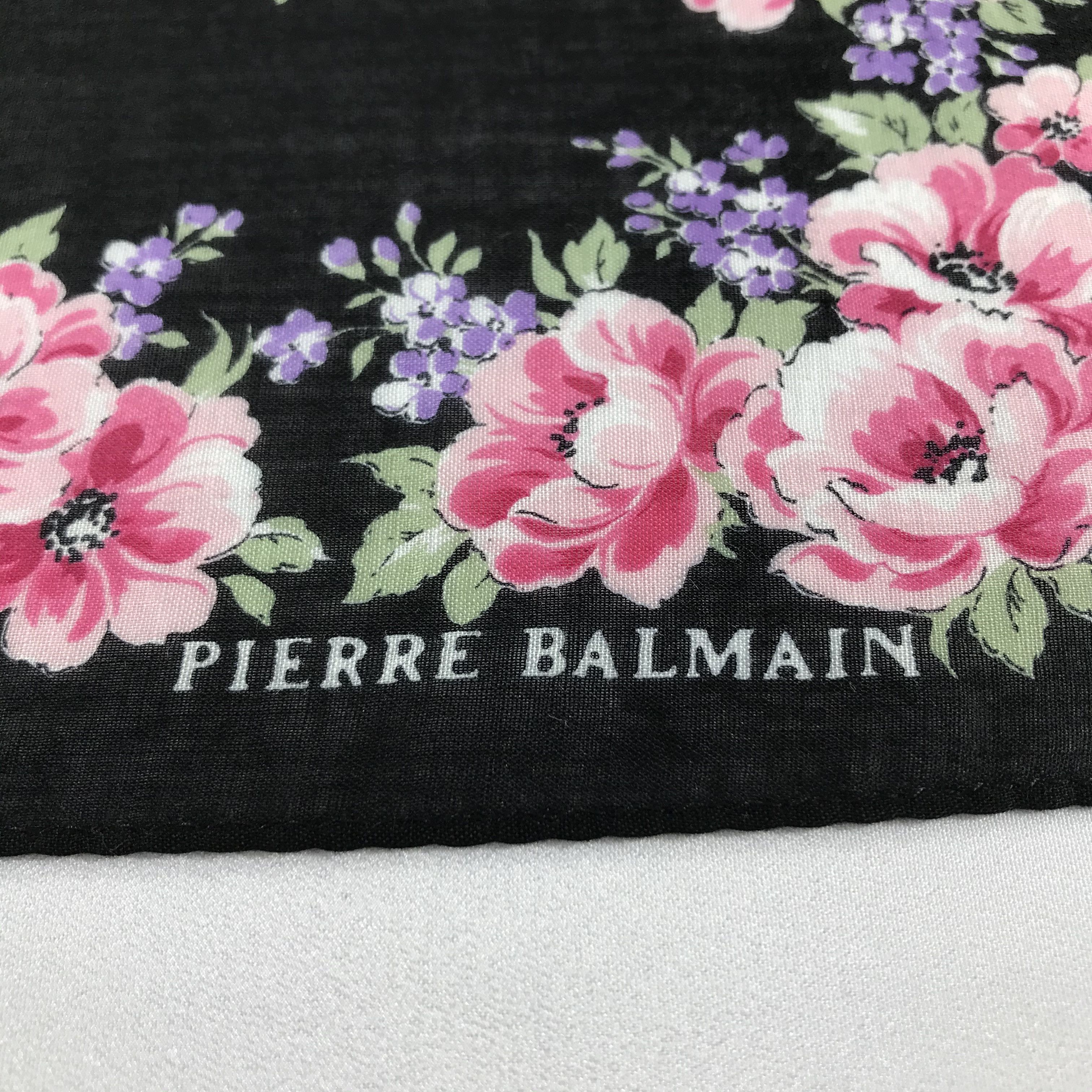 Pierre Balmain Pierre Balmain Floral Handkerchief Bandana Neckerchief H660 Size ONE SIZE - 3 Thumbnail