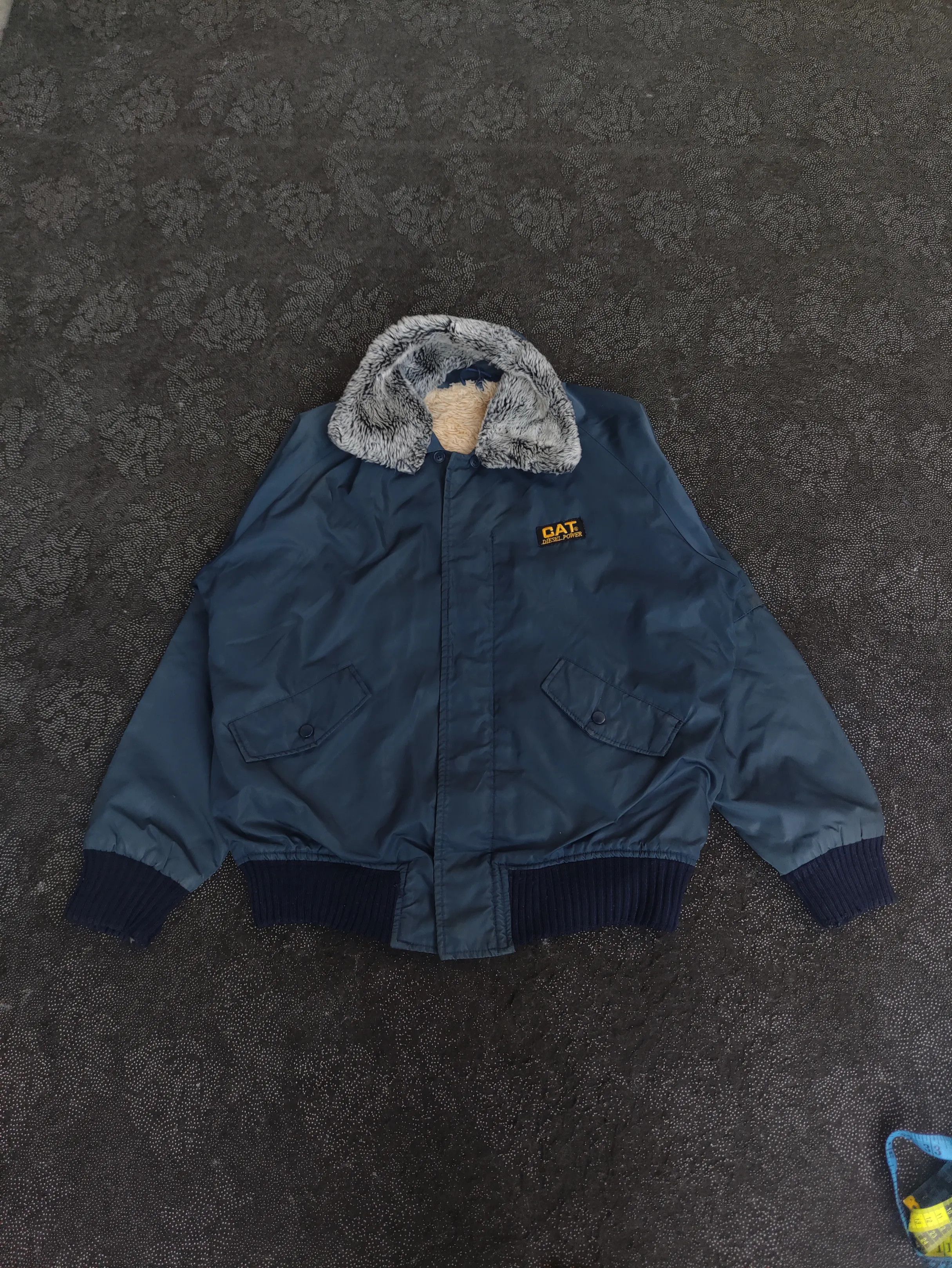 Caterpillar CAT Diesel Power Flight Bomber Jacket J019 Size US L / EU 52-54 / 3 - 2 Thumbnail