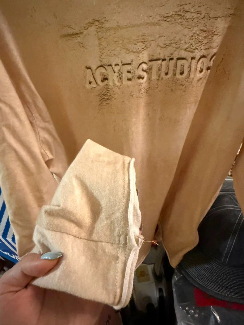 Acne Studios Acne Studios Sandy beige logo summer-themed long-sleeved s Size L / US 10 / IT 46 - 4 Thumbnail