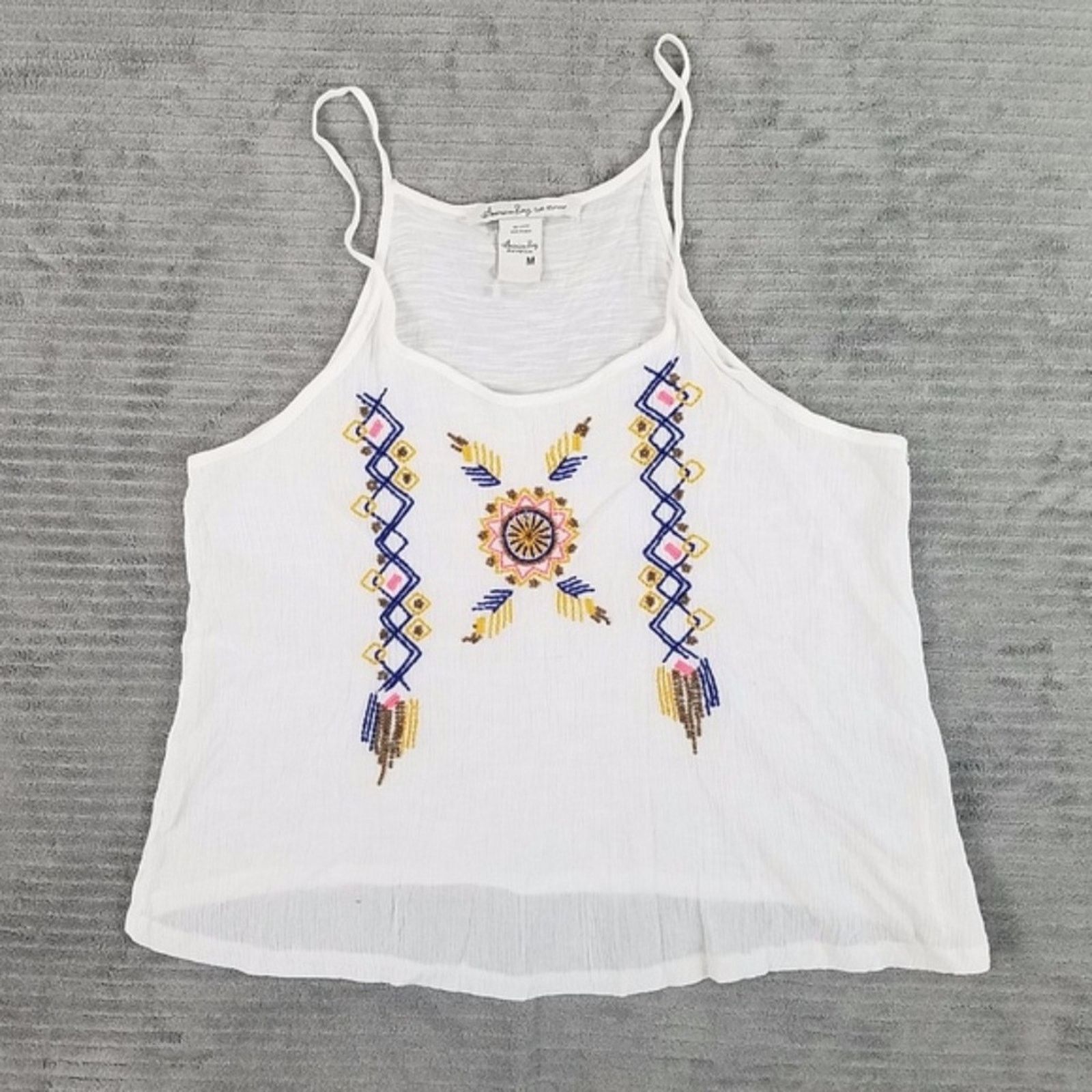 American Rag NWOT American Rag White Embroidered Tank Top Size Medium Size M / US 6-8 / IT 42-44 - 1 Thumbnail