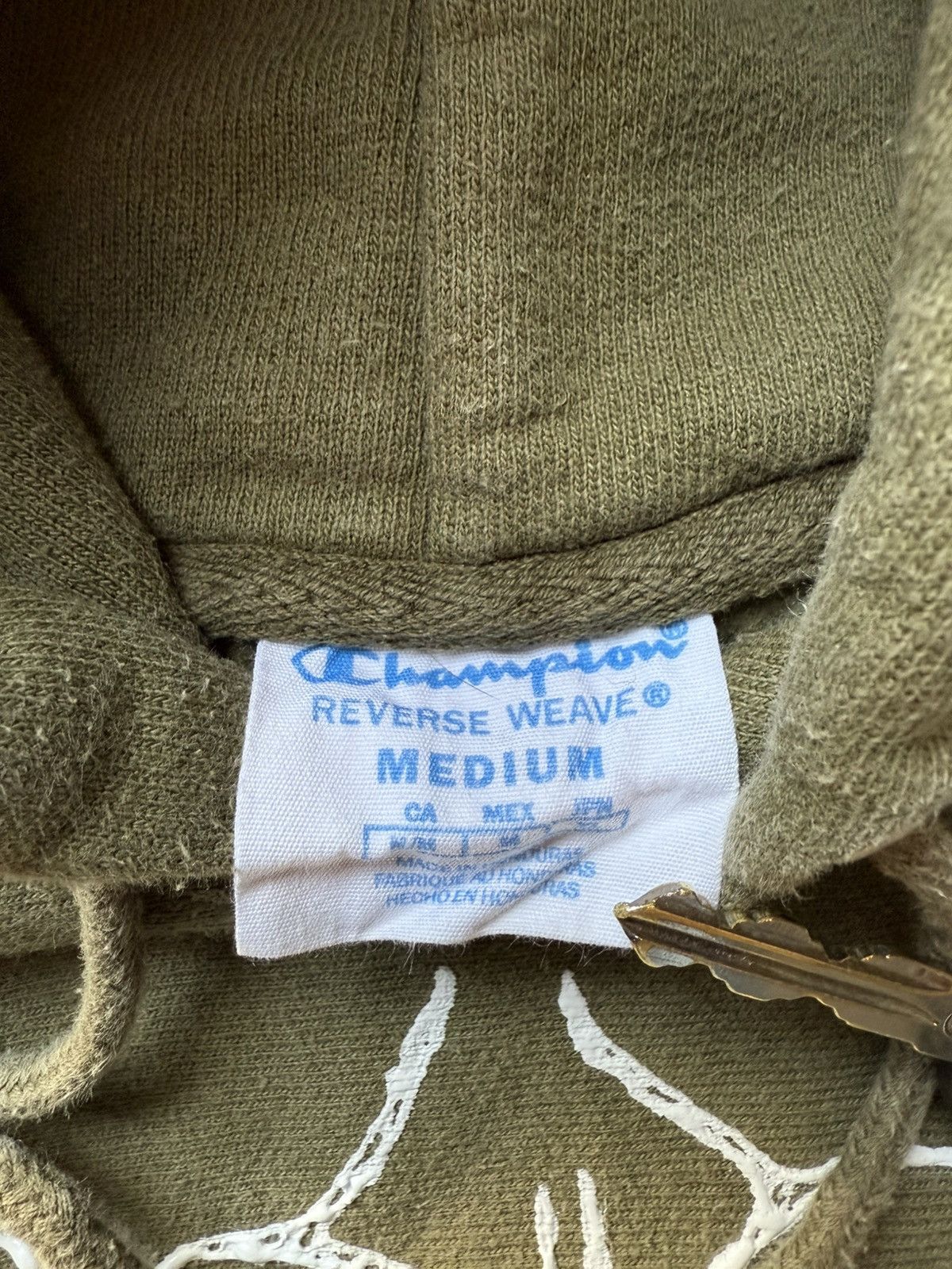 Champion × Vintage Vintage Reverse weave olive champion hoodie rosary tattoo Size US M / EU 48-50 / 2 - 7 Thumbnail