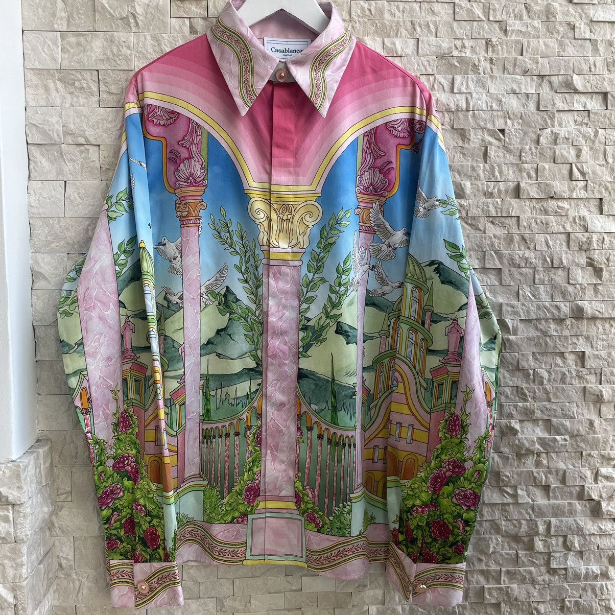 Casablanca Casablanca Le Jardin Ideal Collar Long Sleeve Shirt Size XL Size US XL / EU 56 / 4 - 2 Thumbnail