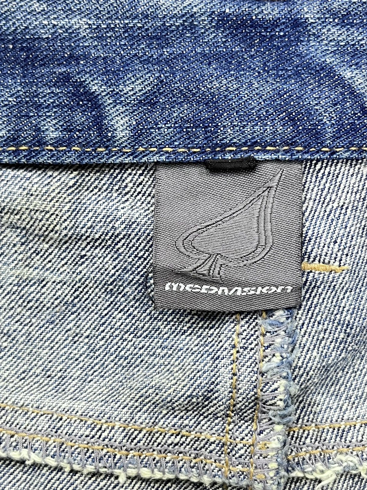 Designer 🔥FYE🔥Vtg MCD Studded Boro Patchwork Distressed Punk Denim Size US 31 - 18 Thumbnail