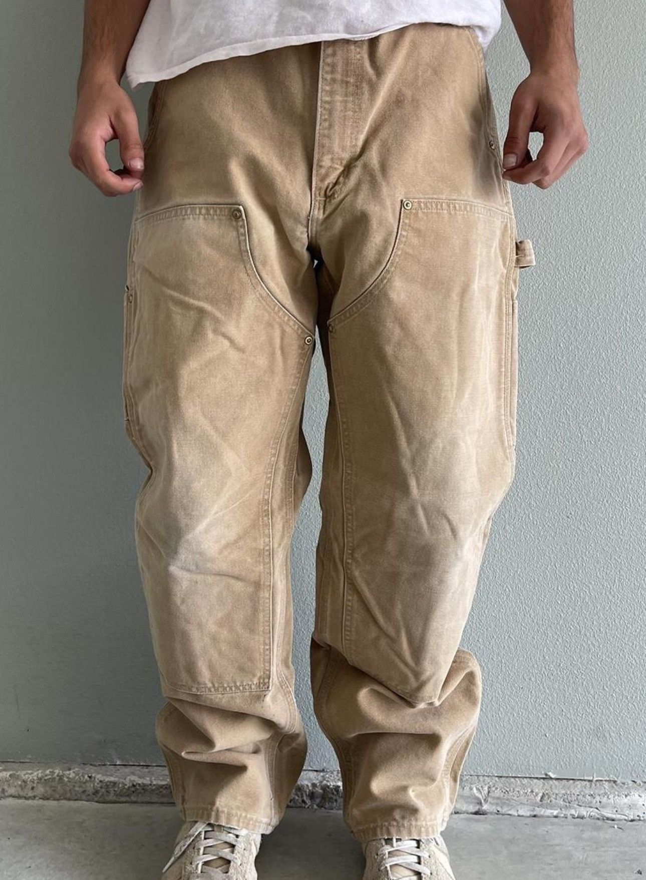 Carhartt Carhartt sun faded tan double knee carpenter pants