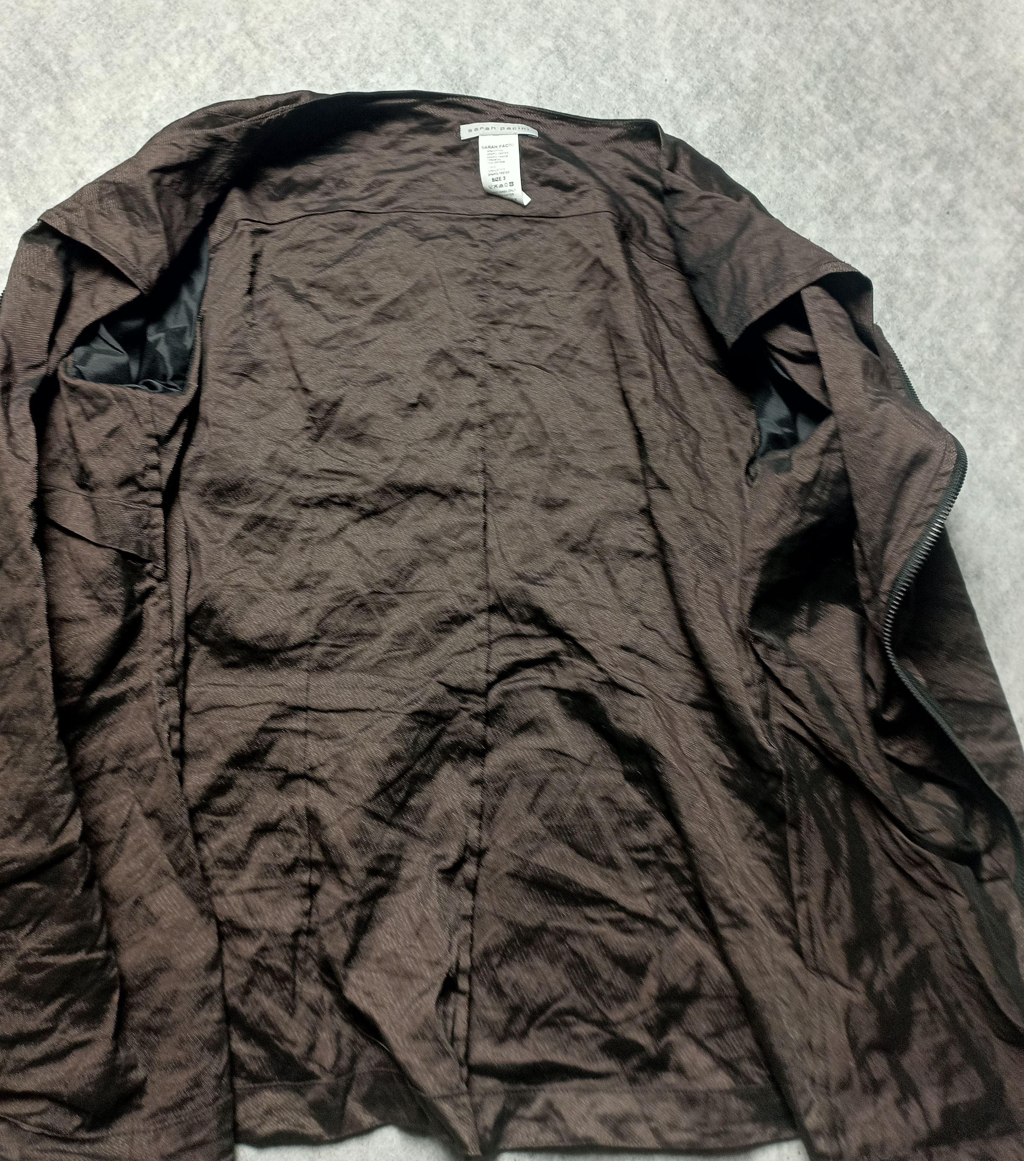 Sarah Pacini Sarah Pacini Brown Long Sleeve Top Sparkle Finish Size 3 Size L / US 10 / IT 46 - 9 Thumbnail