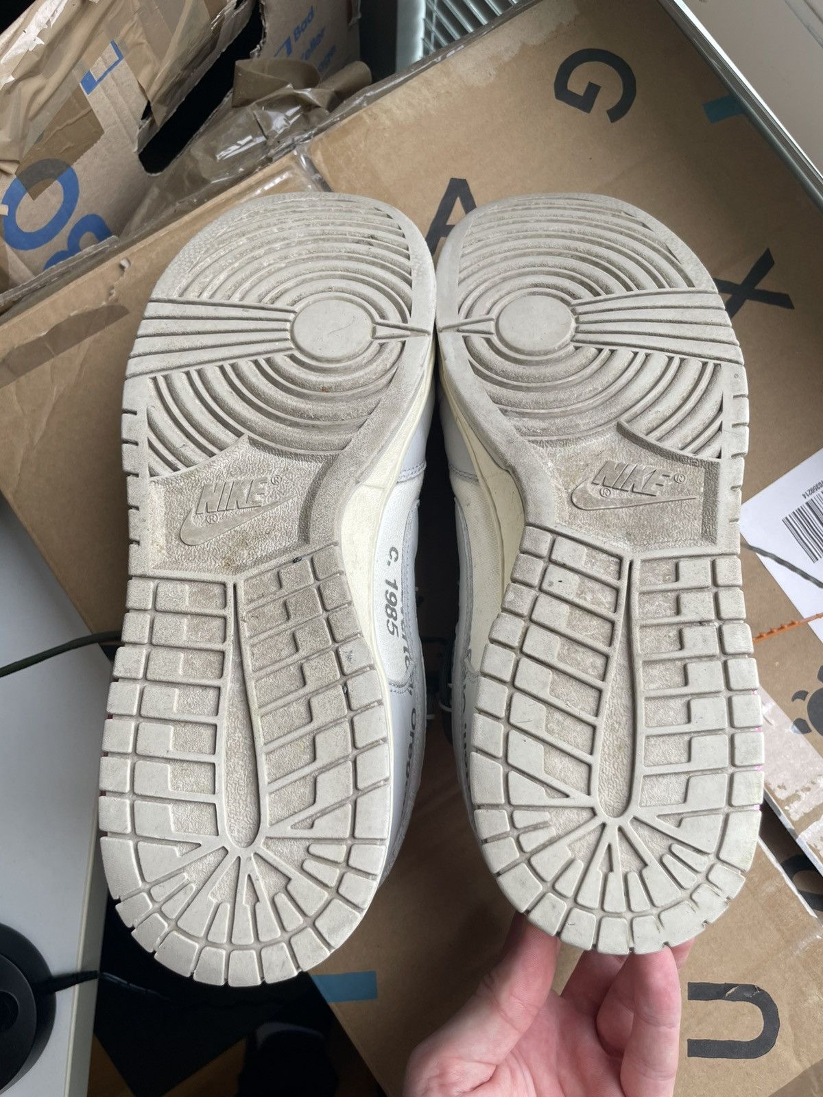 Nike × Off-White 100% Original Nike x Off-White Dunk Low Lot 22 of 50 Virgil Size US 12 / EU 45 - 13 Thumbnail