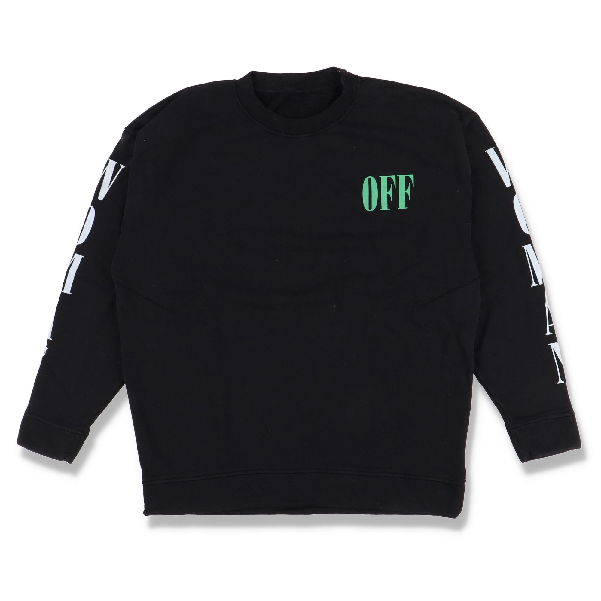 Off-White Black Floral Logo Print Oversized Sweatshirt Size XS / US 0-2 / IT 36-38 - 9 Thumbnail
