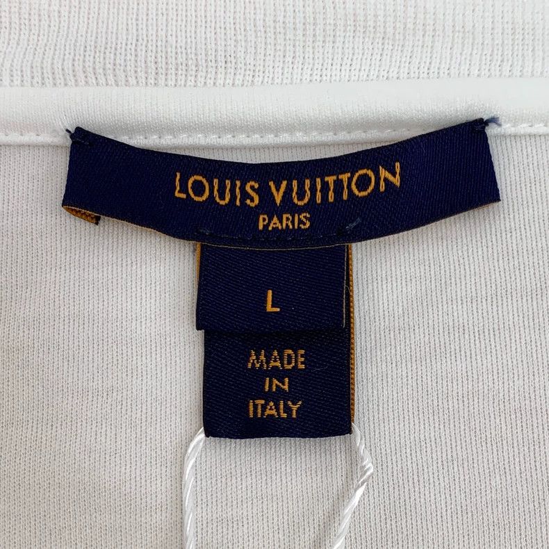 Louis Vuitton Louis Vuitton White Chain Badge Printed Cotton Crew Neck S Size L / US 10 / IT 46 - 6 Thumbnail