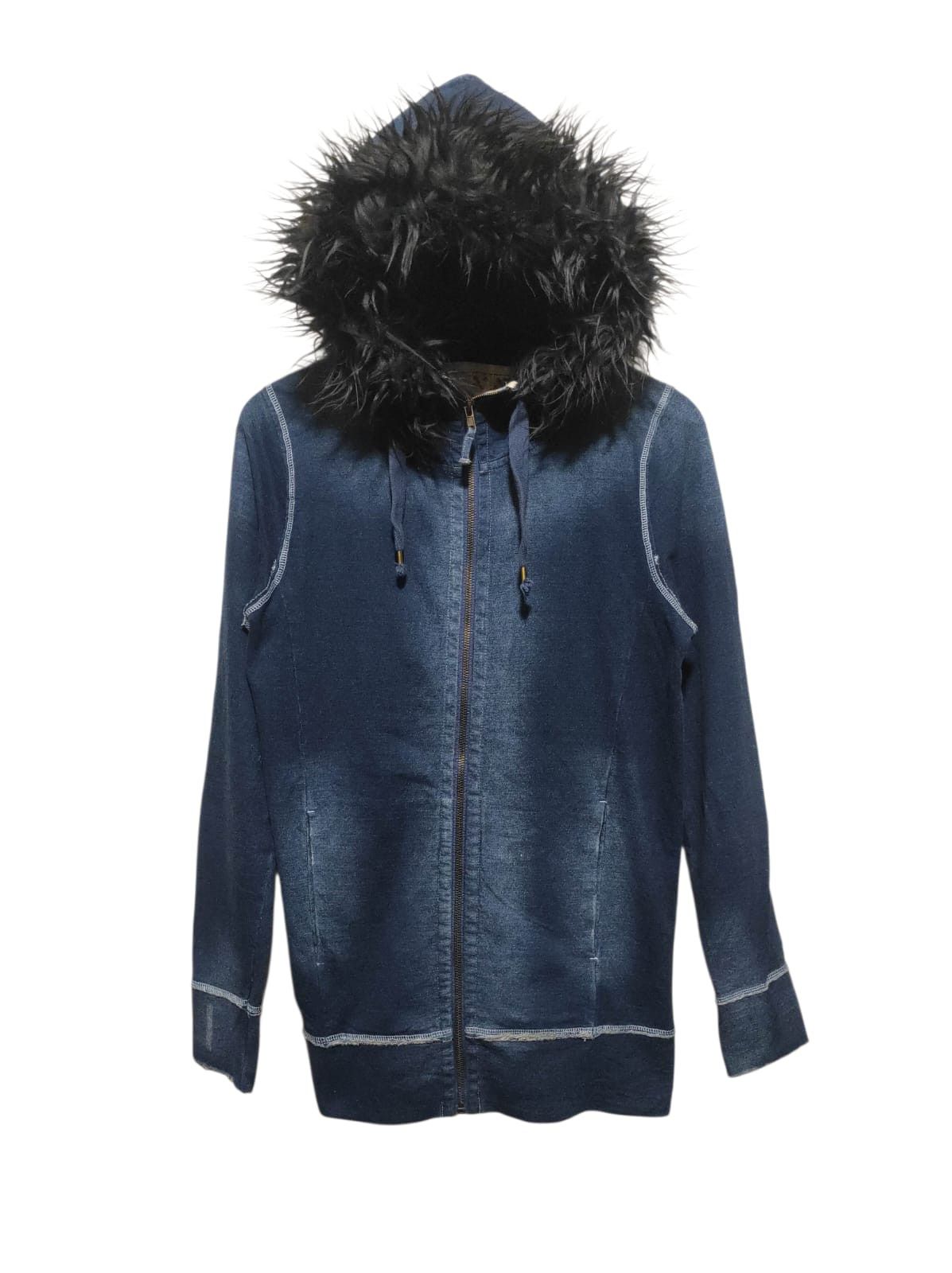 Hysteric Glamour Une brise denim wash Zip Fur Hoodie LGB IfSixWasNine style Size US M / EU 48-50 / 2 - 1 Thumbnail