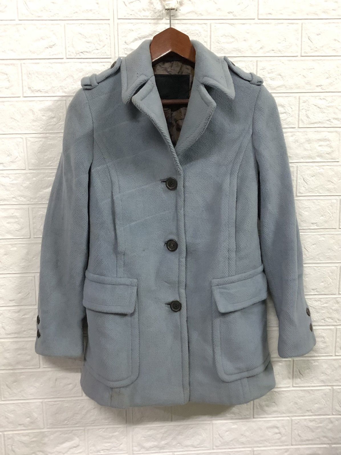 Prada Prada Wool dufflecoat Blue Size S / US 4 / IT 40 - 1 Thumbnail