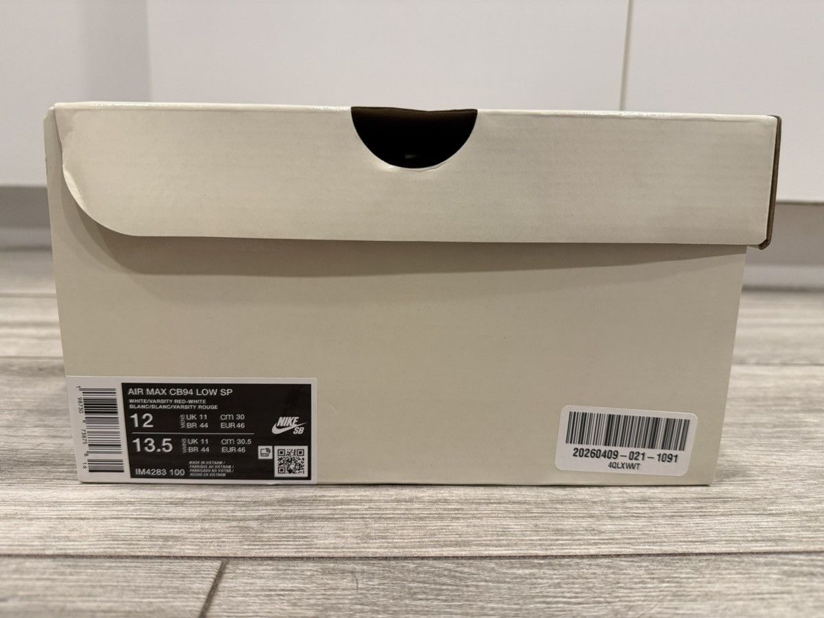 Nike × Supreme Supreme Nike SB Air Max 2 CB '94 Low White Varsity Red Sz 12 Size US 12 / EU 45 - 14 Thumbnail