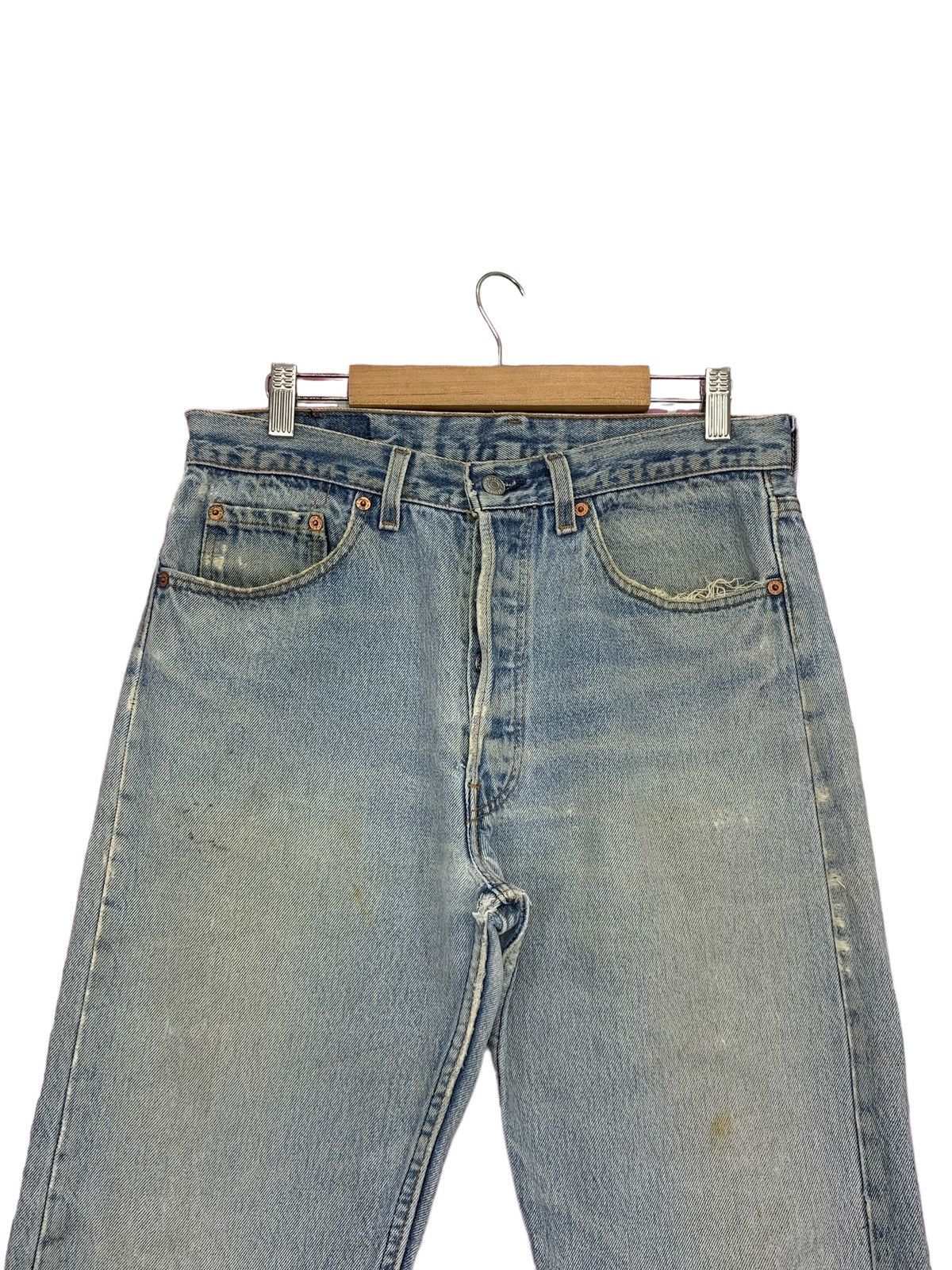 Levi's × Vintage Vintage USA Levis 501 Distressed Light Wash Short Size US 31 - 5 Thumbnail