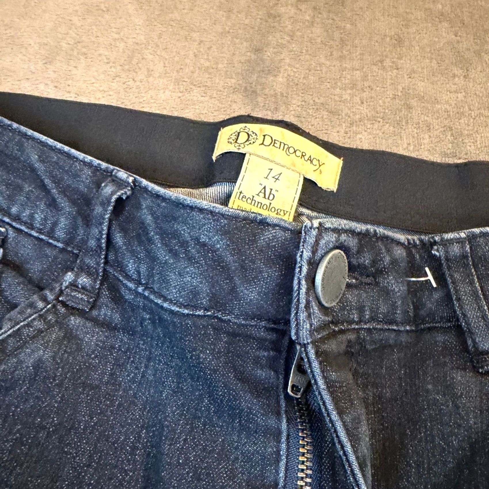 Vintage VINTAGE DEMOCRACY Jeans Dark Wash Stretch 14 Women 35x26" Denim Spandex Polyester Cotton Blend Jegging 5-Pocket High Rise Womens Size 36" / US 14 / IT 50 - 5 Thumbnail