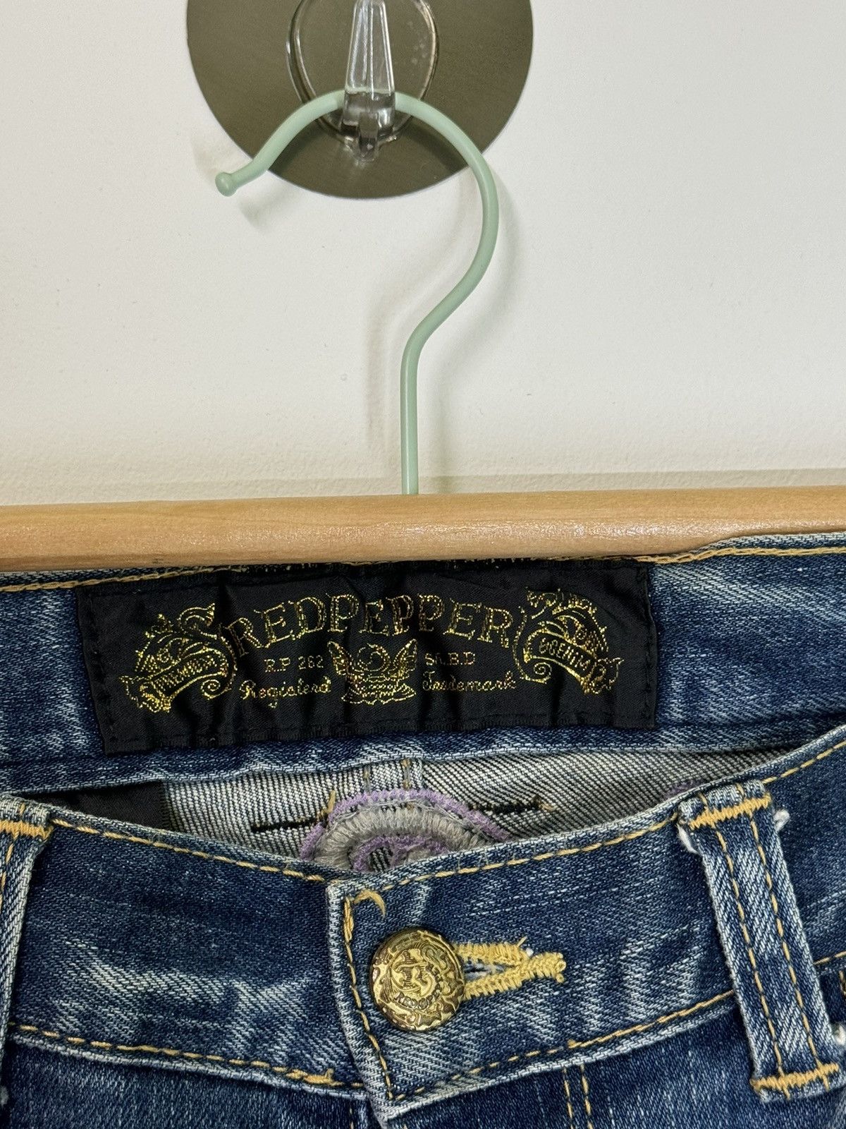 If Six Was Nine Acid Wash RedPepper Skinny Multi Pocket Jeans Low Rise Size US 28 / EU 44 - 9 Thumbnail
