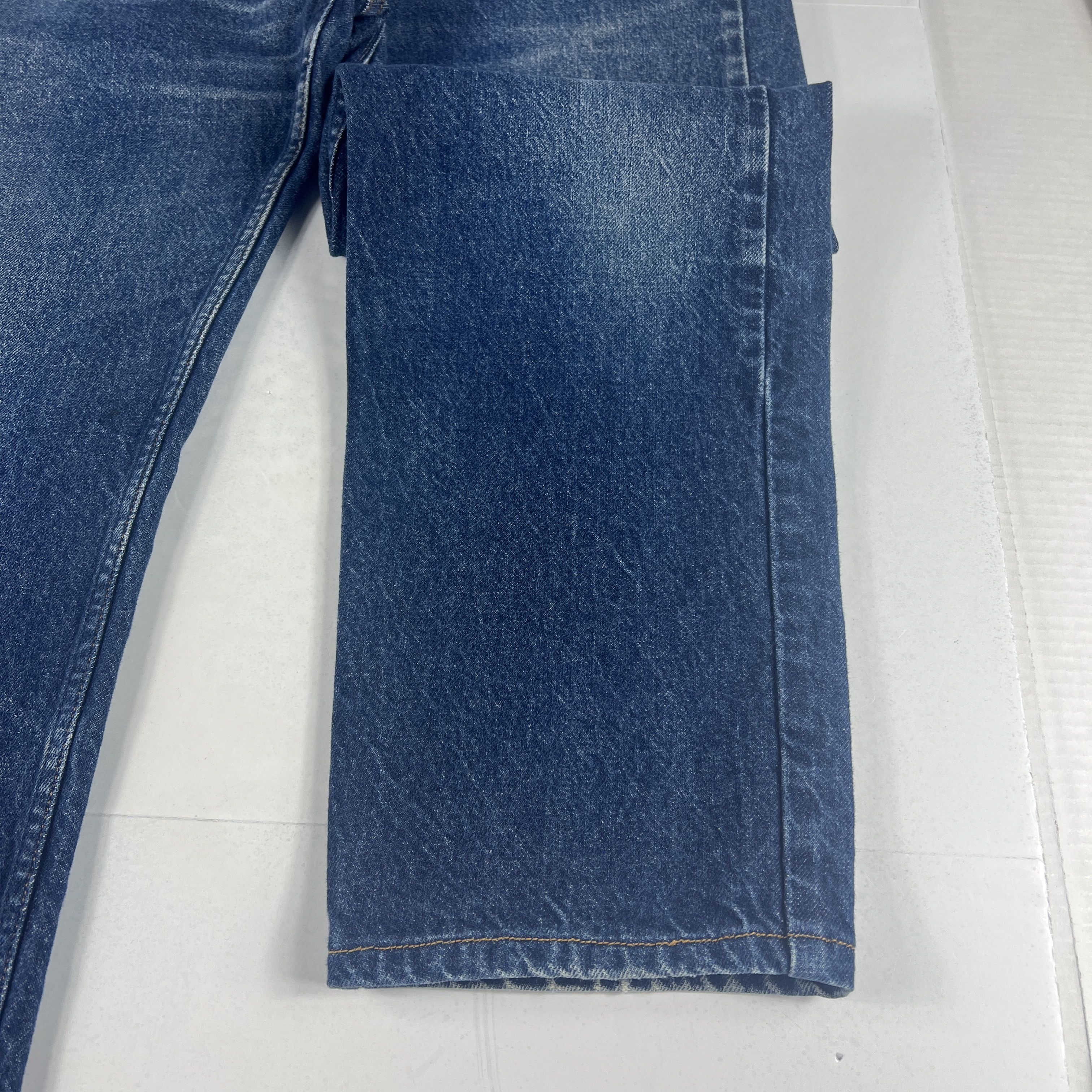 Levi's × Vintage VTG 90s Levi's Jean 505 Straight Dark Blue Denim Orange Tab Size US 37 - 5 Thumbnail