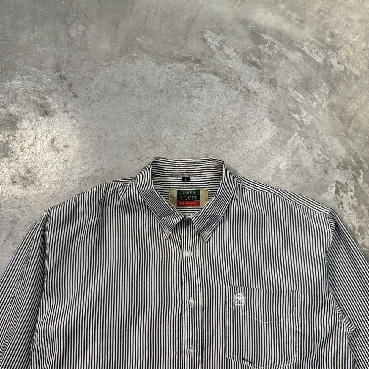 Gucci Vintage Gemma Gucci Striped Button Up Shirt Size US L / EU 52-54 / 3 - 3 Thumbnail