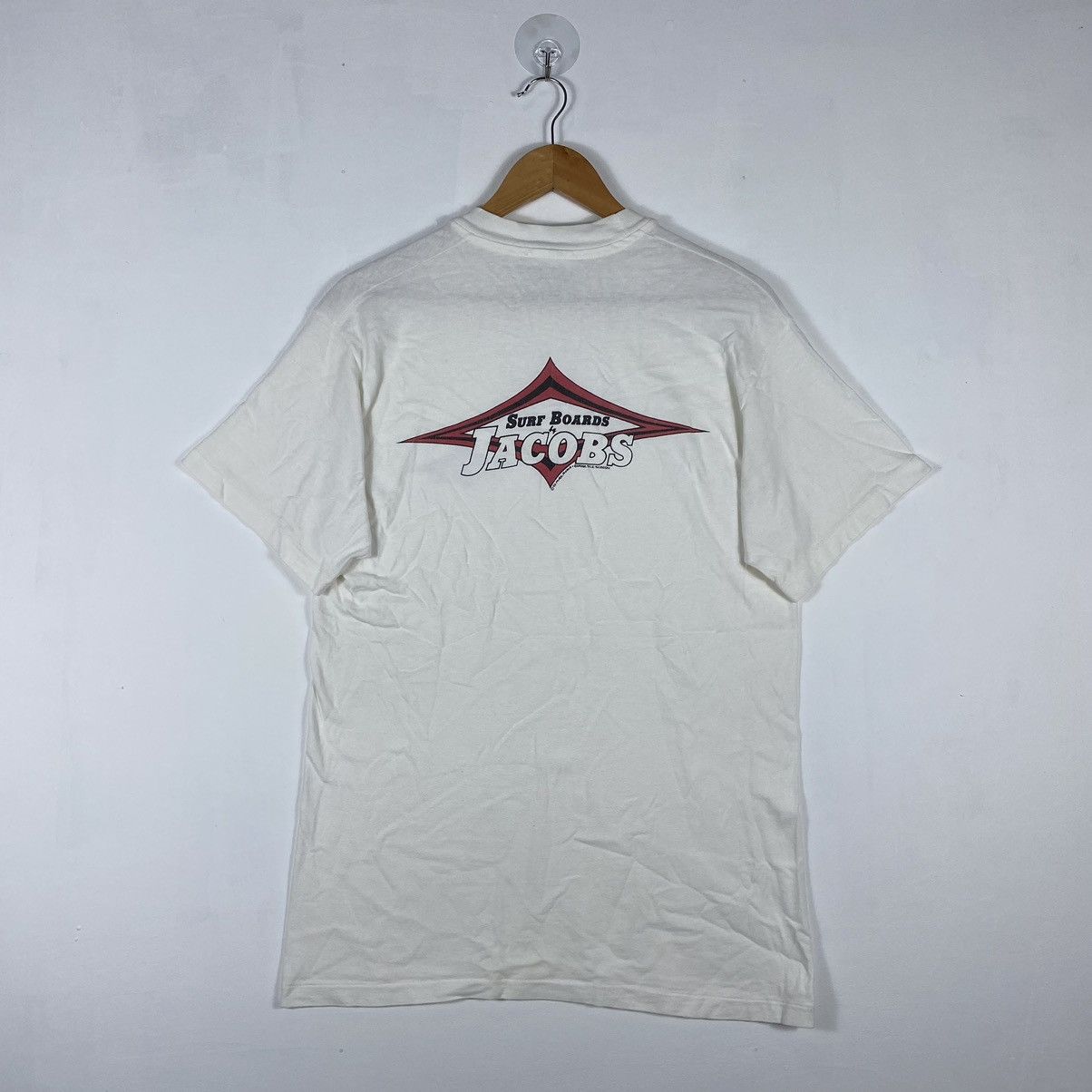 Vintage VINTAGE 90's JACOBS SURF BOARDS PURE BEACH SURFING TEE Size US M / EU 48-50 / 2 - 2 Thumbnail