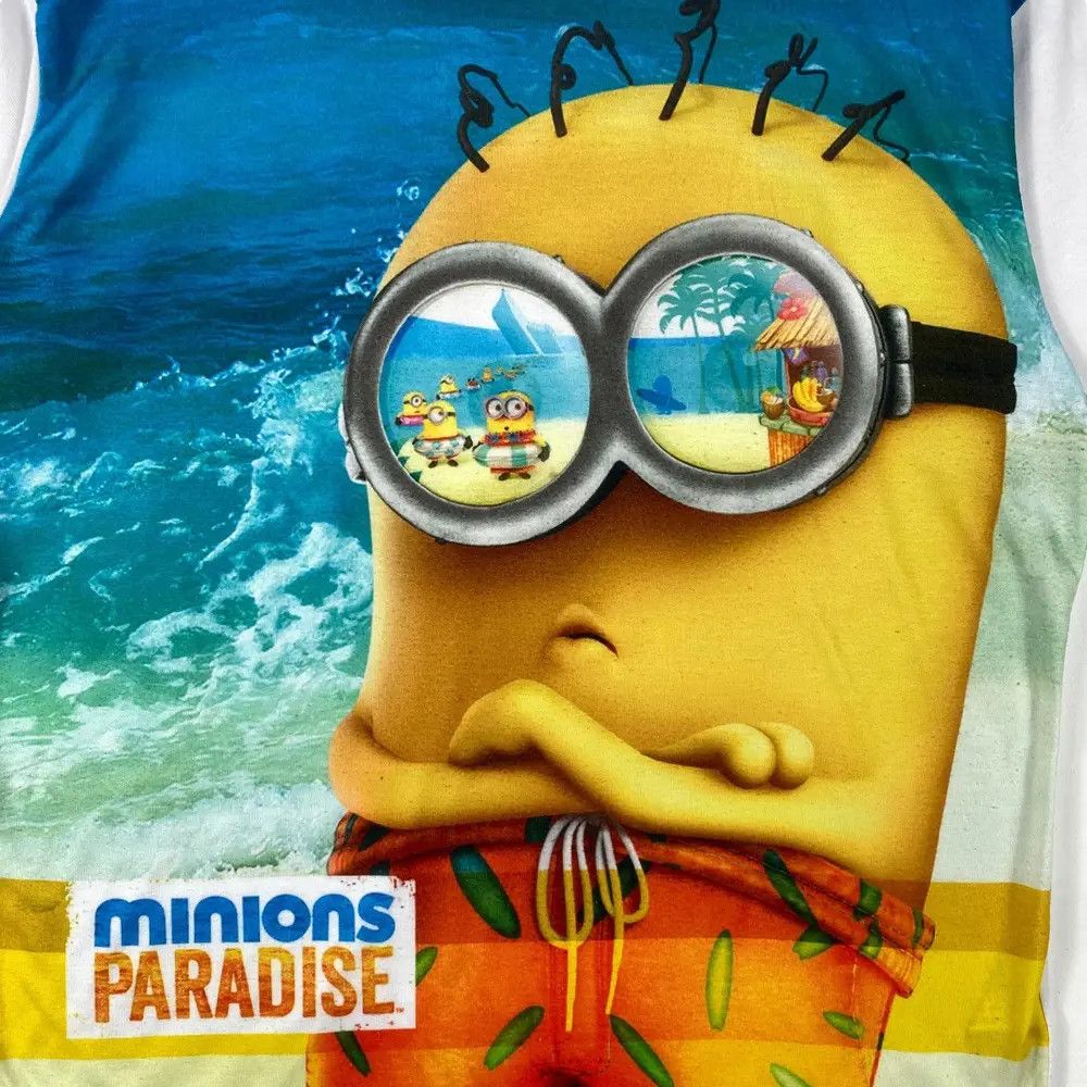 Cartoon Network MINIONS PARADISE Cartoon Fullprint Graphic Tee Shirt Size US M / EU 48-50 / 2 - 2 Thumbnail