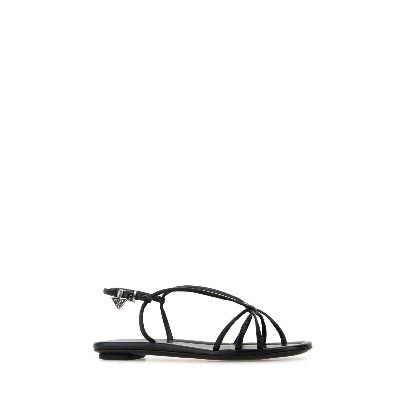 Prada PRADA Black Leather String Sandals New & Authentic (Women's Size US 11 / IT 41 - 2 Thumbnail
