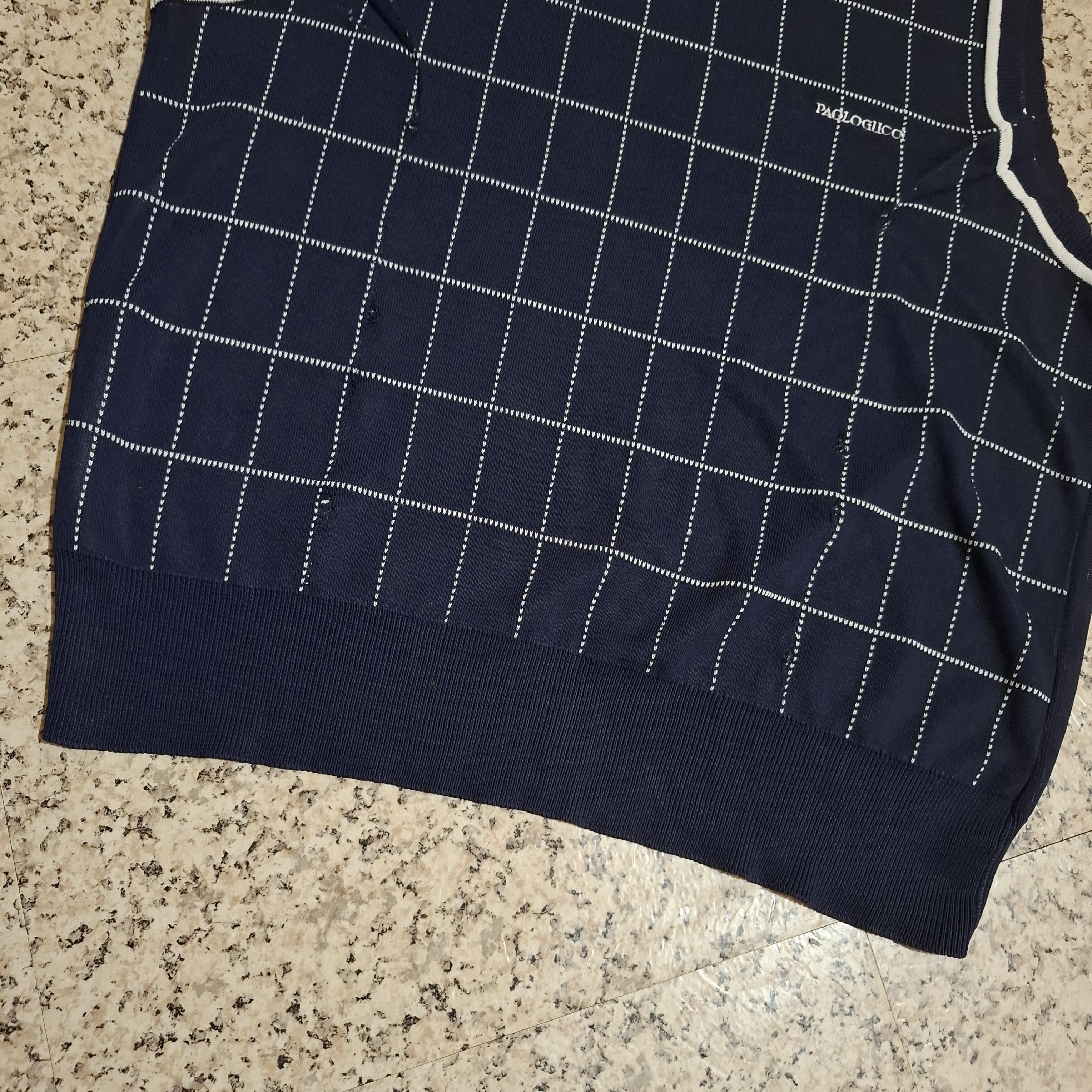 Paolo Gucci Vintage Paolo Gucci Windowpane Check Knit Vest Size US S / EU 44-46 / 1 - 5 Thumbnail