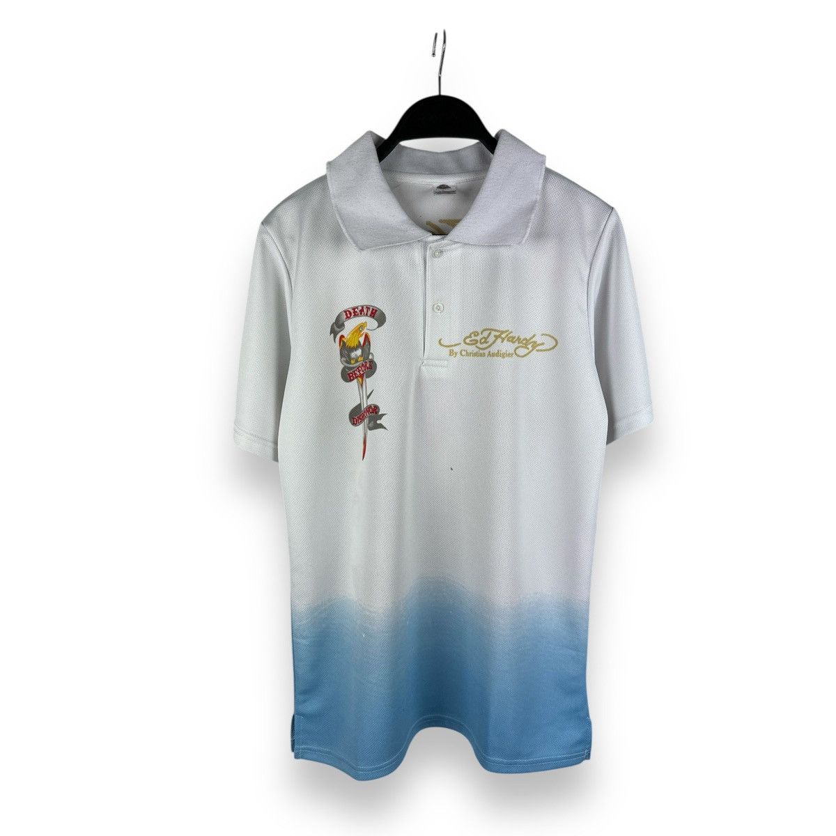 Ed Hardy Vintage Y2K Ed Hardy By Christian Audigier Logo Polo T-Shirt Size US S / EU 44-46 / 1 - 8 Thumbnail