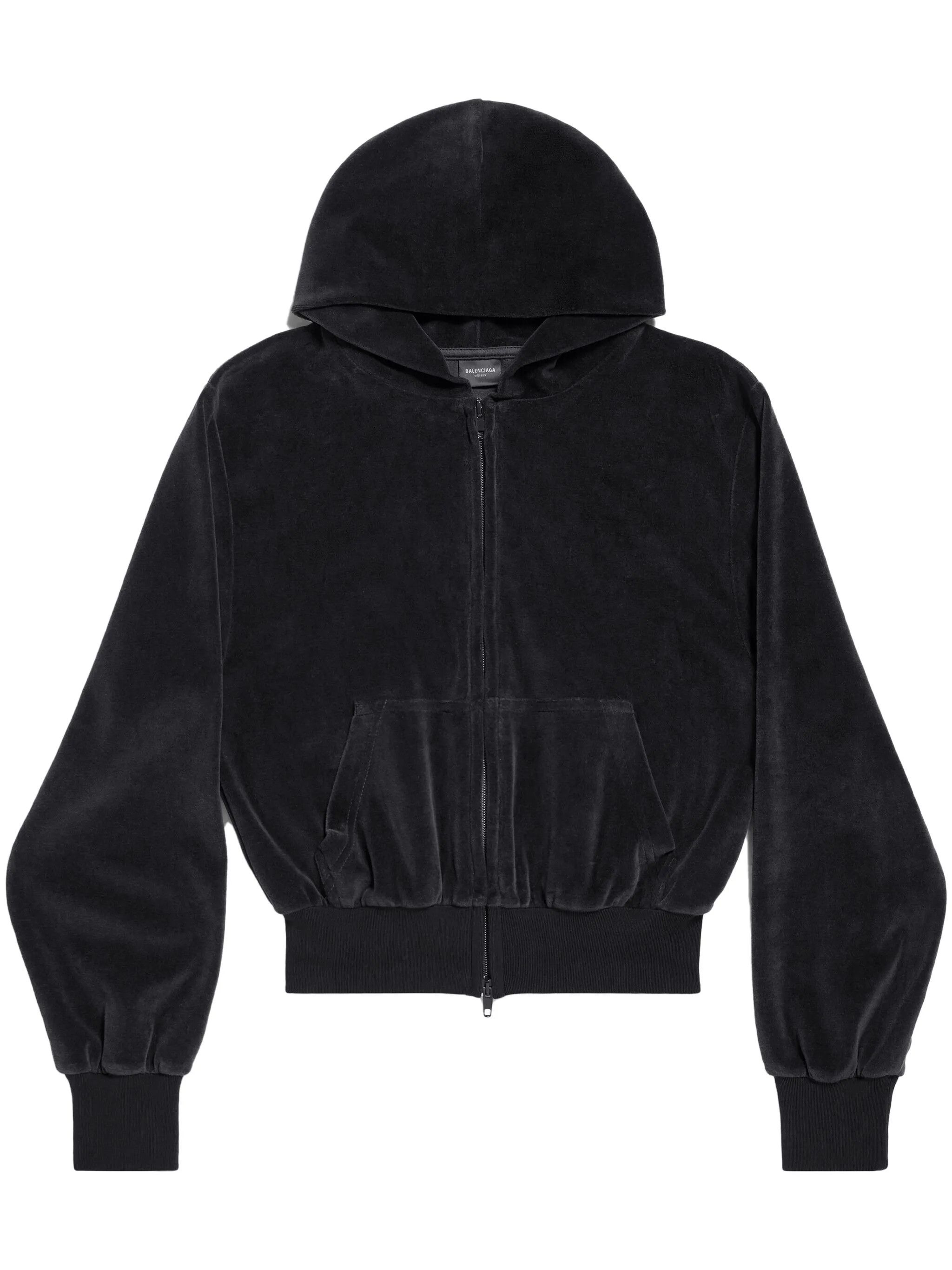 Balenciaga o1srvl11e1225 Handwritten Shrunk Zip-Up Hoodie Fitted Black Size US S / EU 44-46 / 1 - 1 Thumbnail