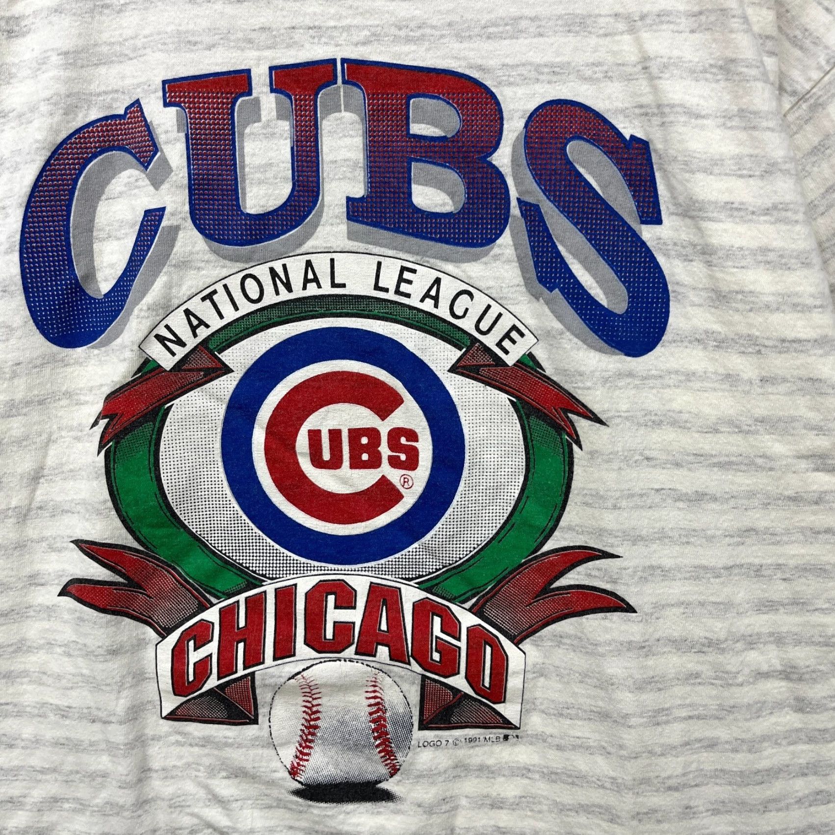 MLB VINTAGE 90s Chicago Cubs Single Stitch T-Shirt MLB Logo Large White Mens Size US L / EU 52-54 / 3 - 2 Thumbnail