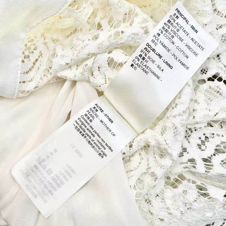 Louis Vuitton Louis Vuitton Acetate/viscose white lace floral long-sleev Size XS / US 0-2 / IT 36-38 - 6 Thumbnail