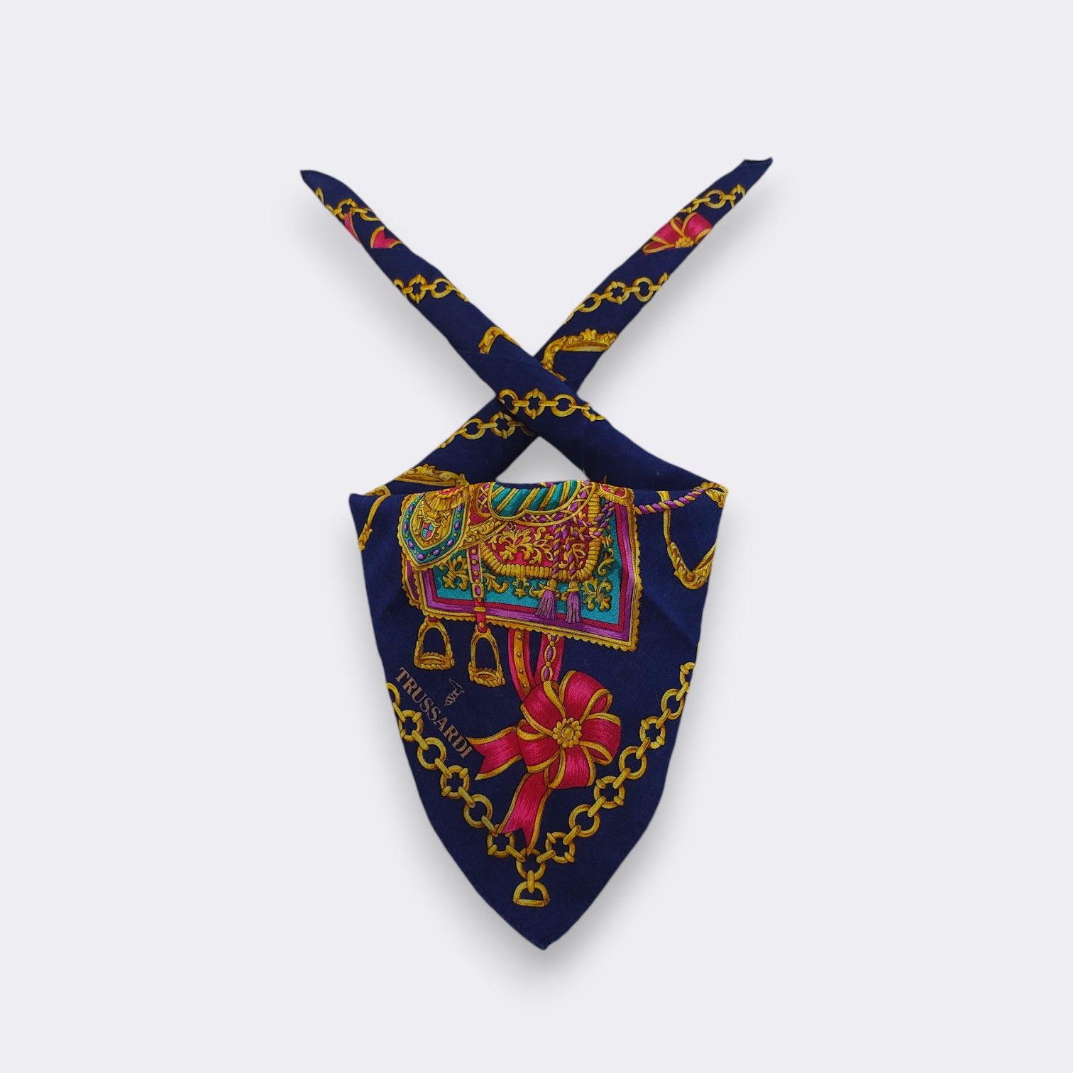 Trussardi Vintage Trussardi Handkerchief Neckerchief Bandana H129G Size ONE SIZE - 1 Thumbnail