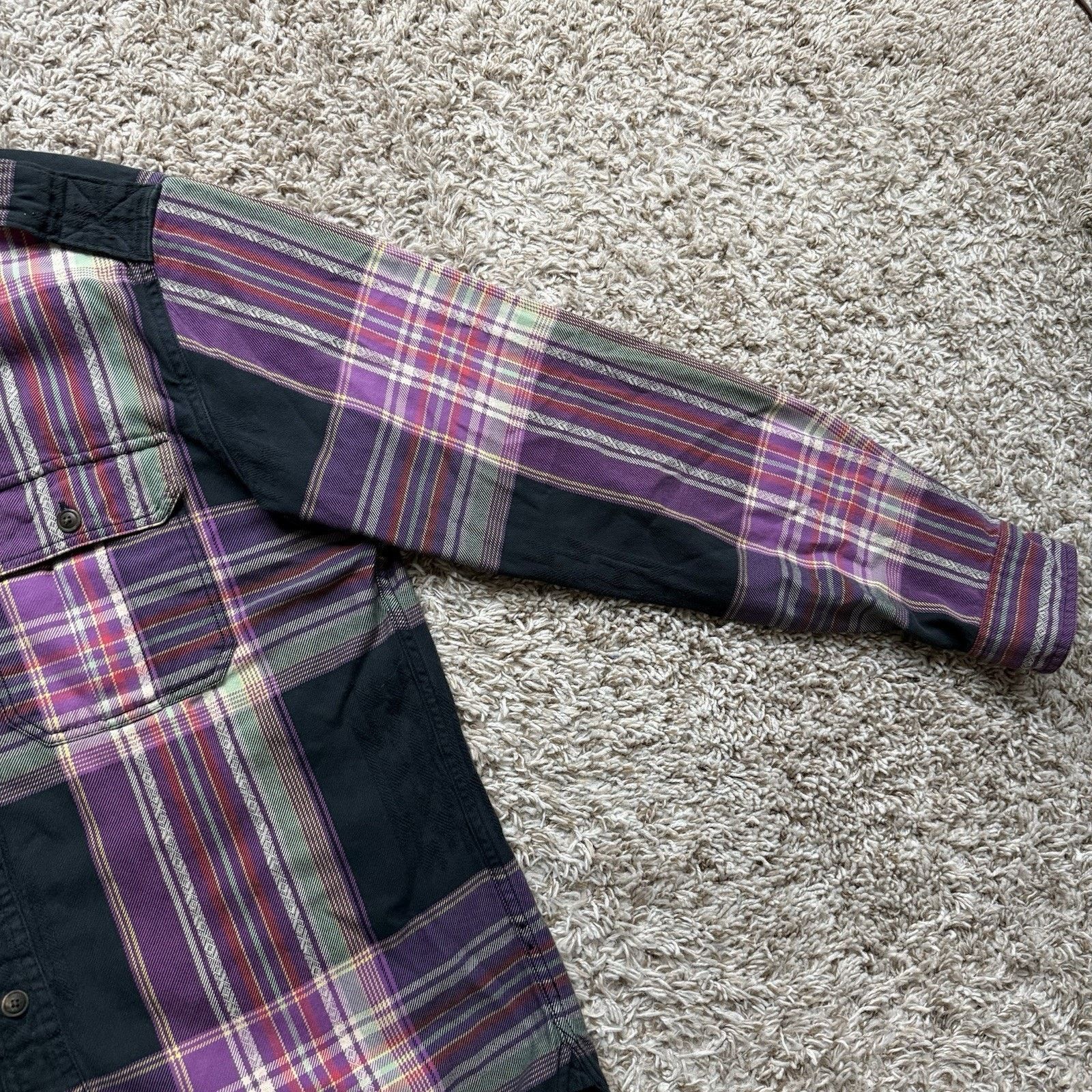 Polo Ralph Lauren × Ralph Lauren × Vintage Vintage Polo Ralph Lauren Aztec Plaid Shirt Purple Flannel Size US M / EU 48-50 / 2 - 6 Thumbnail