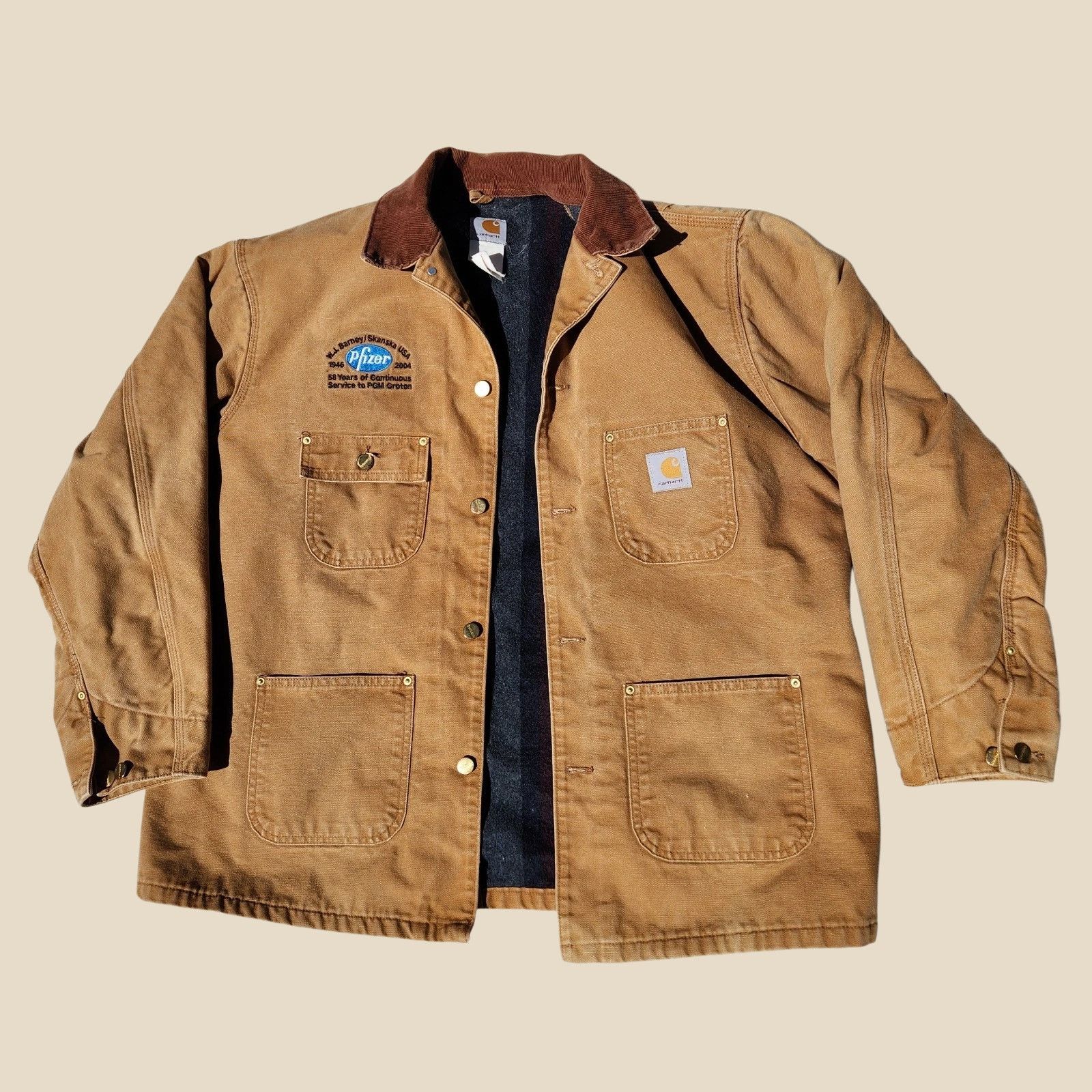 Carhartt Carhartt - C01 Chore Coat 2000s 48R Blanket Lined - USA made Size US XL / EU 56 / 4 - 2 Thumbnail