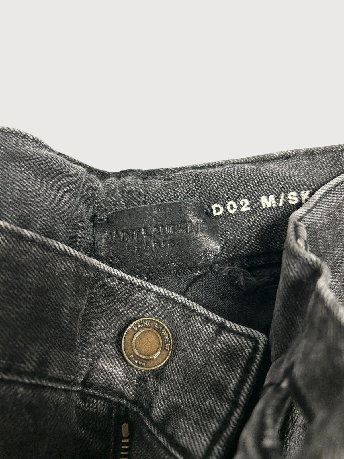 Saint Laurent Paris SS2019 D02 Croc Print Japanese Denim Size US 32 / EU 48 - 6 Thumbnail