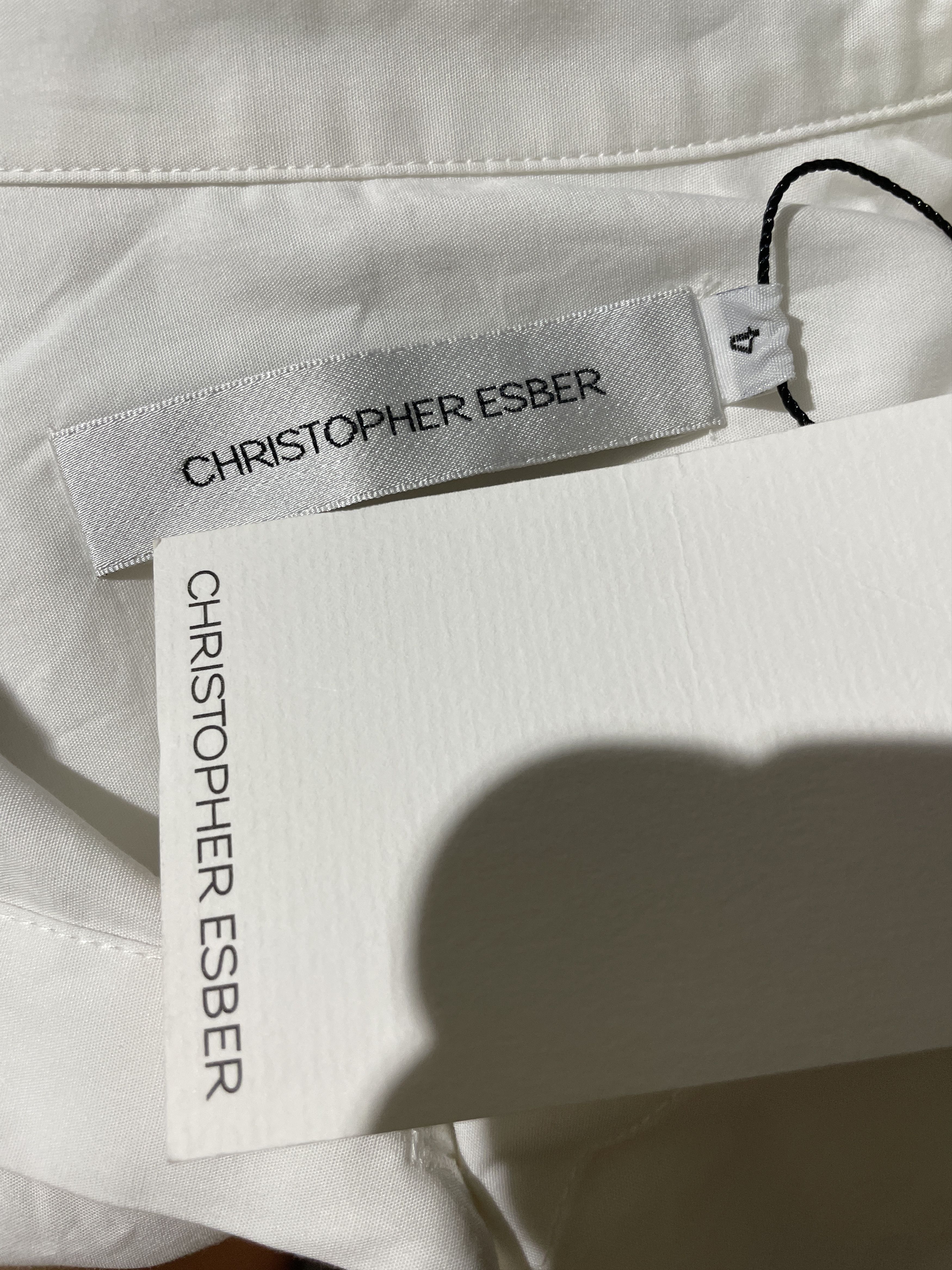 Christopher Esber Cropped Tie Shirt Size XS / US 0-2 / IT 36-38 - 3 Thumbnail