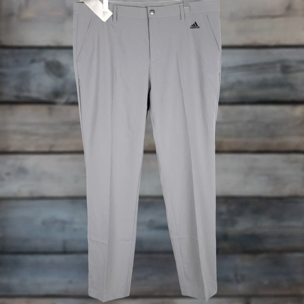 Adidas Adidas Adi Golf Pants Tapered 3 Stripe Lightweight 38 x 32 Grey GU2673 Mens Pants KD Size US 38 / EU 54 - 1 Thumbnail