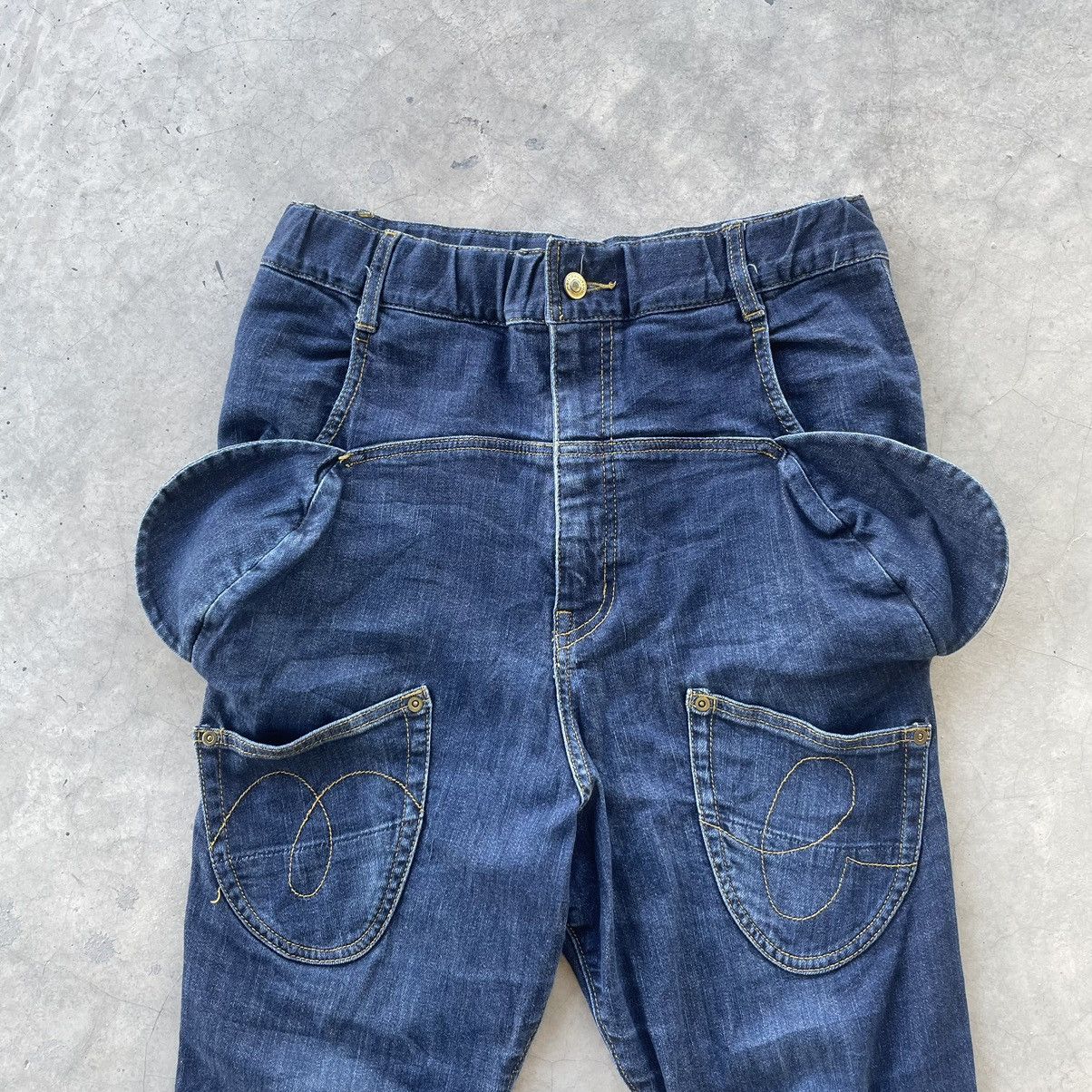 Issey Miyake Vintage Mercibeaucoup By Issey Miyake Elephant Denim Jeans Size US 31 - 3 Thumbnail