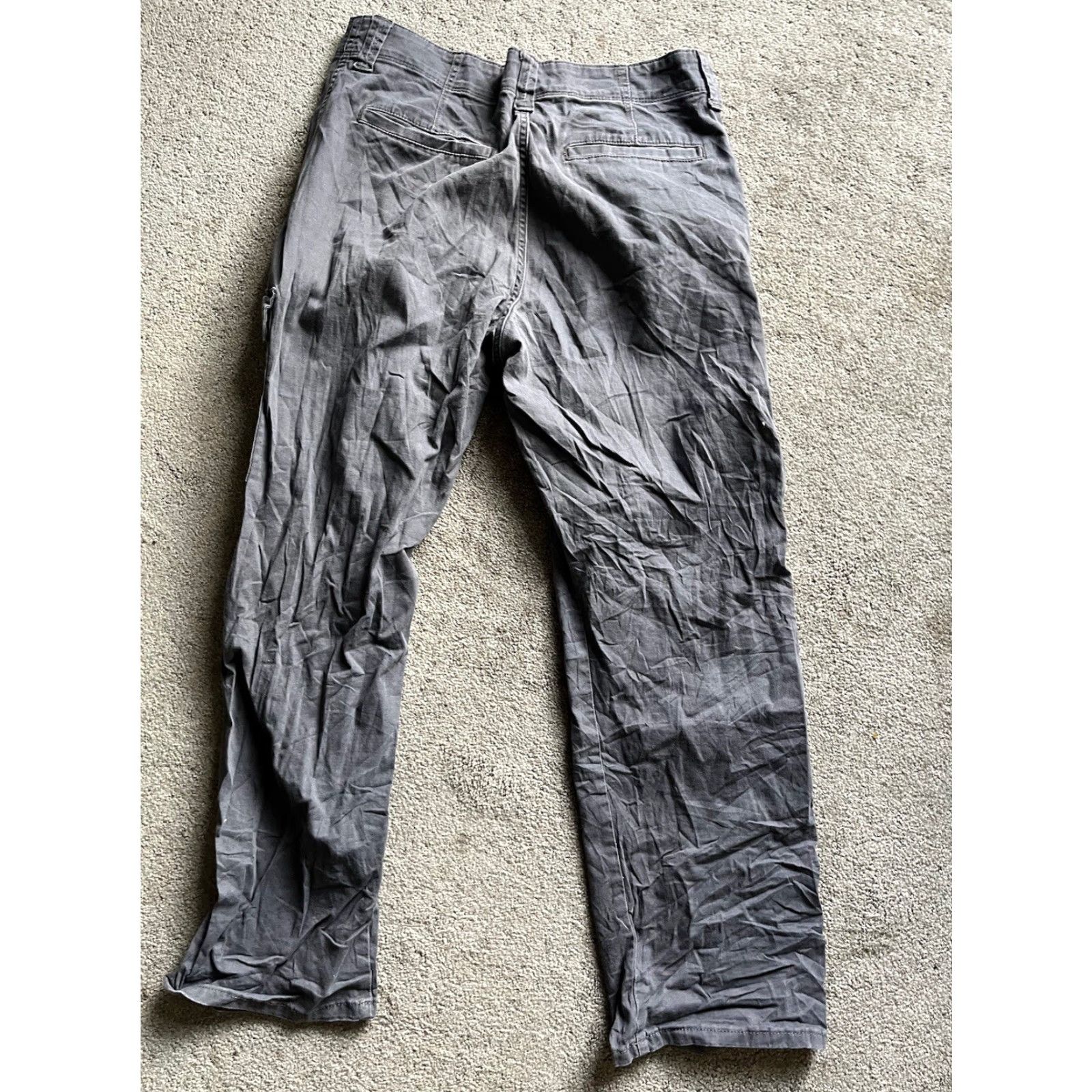 Wrangler Wrangler Pants Men 32x30 Gray Reg Fit Straight Leg Cargo Outdoor Canvas Cotton Blend Relaxed Modern Trousers Size US 32 / EU 48 - 3 Thumbnail
