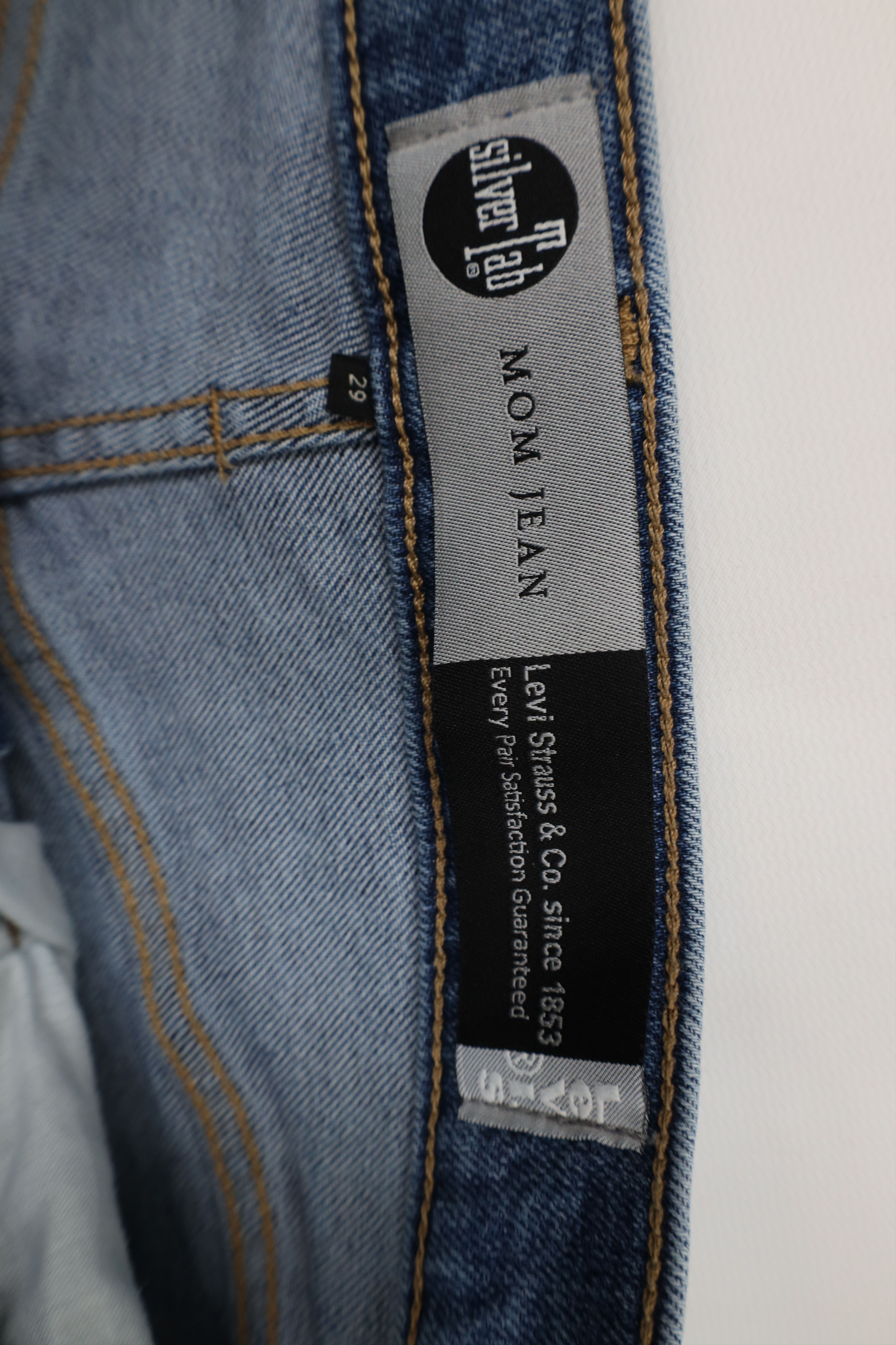 Levi's Vintage Y2K Levis Silvertab High Waisted Mom Jeans Blue Size 29" - 6 Thumbnail