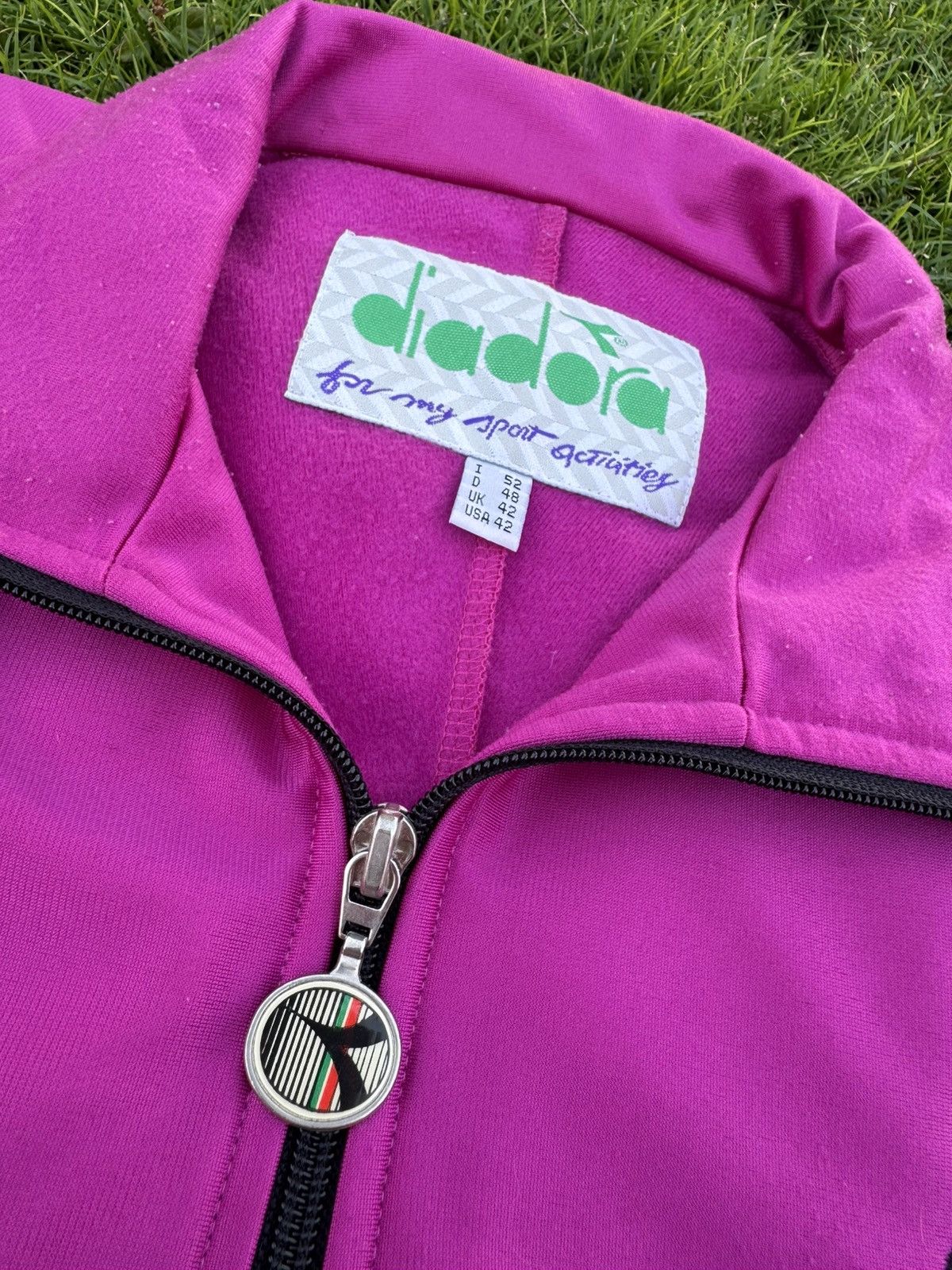 Diadora vintage Diadora nylon windbreaker jacket in pink and black Size US XL / EU 56 / 4 - 5 Thumbnail