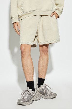 Balenciaga o1w1db10226 New Balenciaga Back Sweat Shorts in Cream Size US 32 / EU 48 - 5 Thumbnail